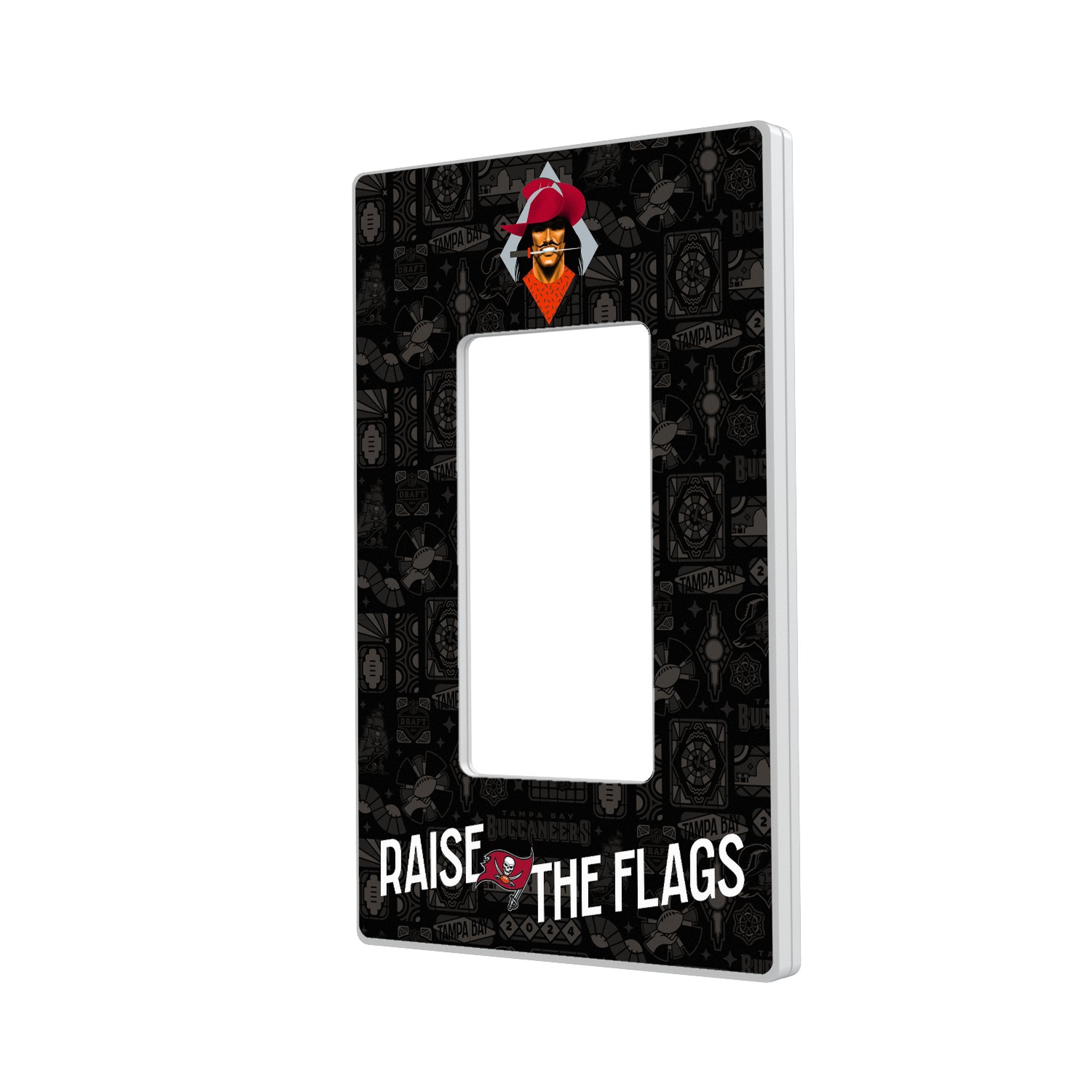 Tampa Bay Buccaneers 2024 Illustrated Limited Edition Hidden-Screw Light Switch Plate
