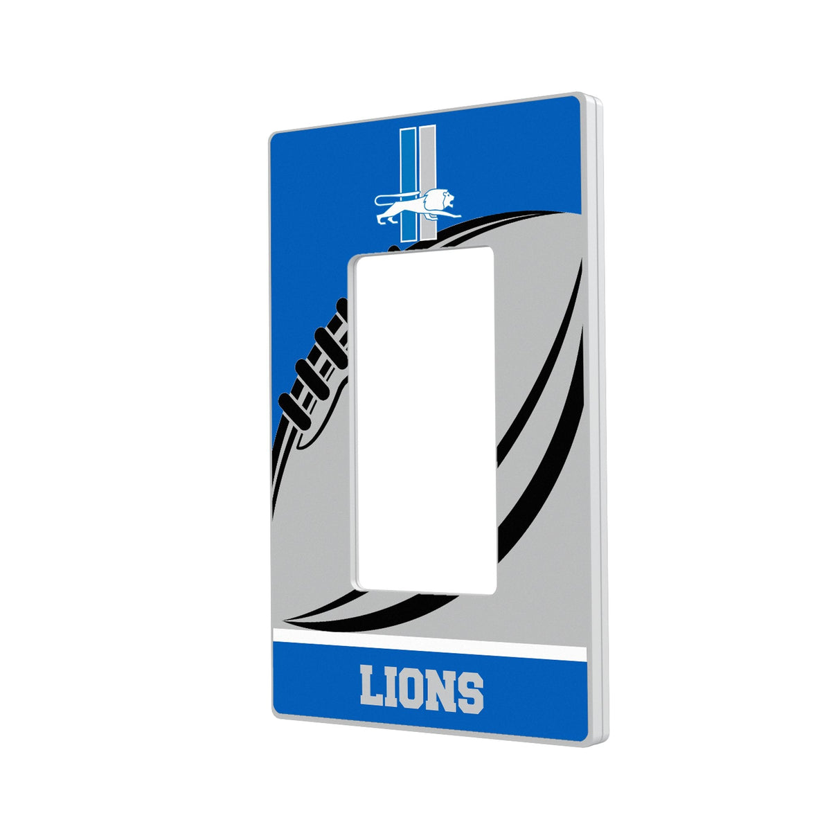 Detroit Lions Retro Passtime Hidden-Screw Light Switch Plate 2