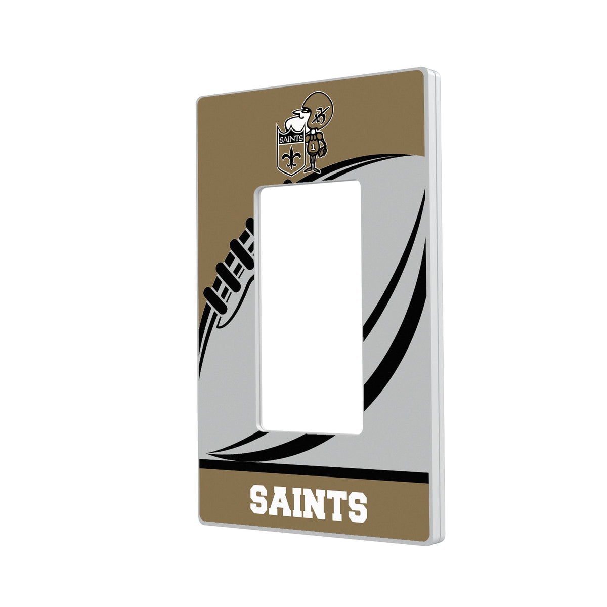 New Orleans Saints Historic Collection Passtime Hidden-Screw Light Switch Plate 2