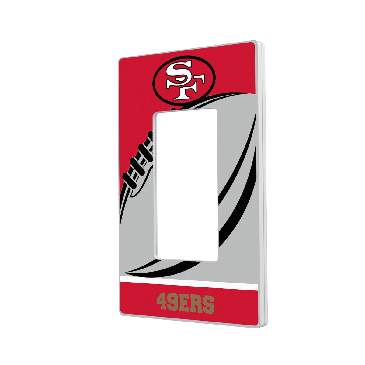 San Francisco 49ers Historic Collection Passtime Hidden-Screw Light Switch Plate 2