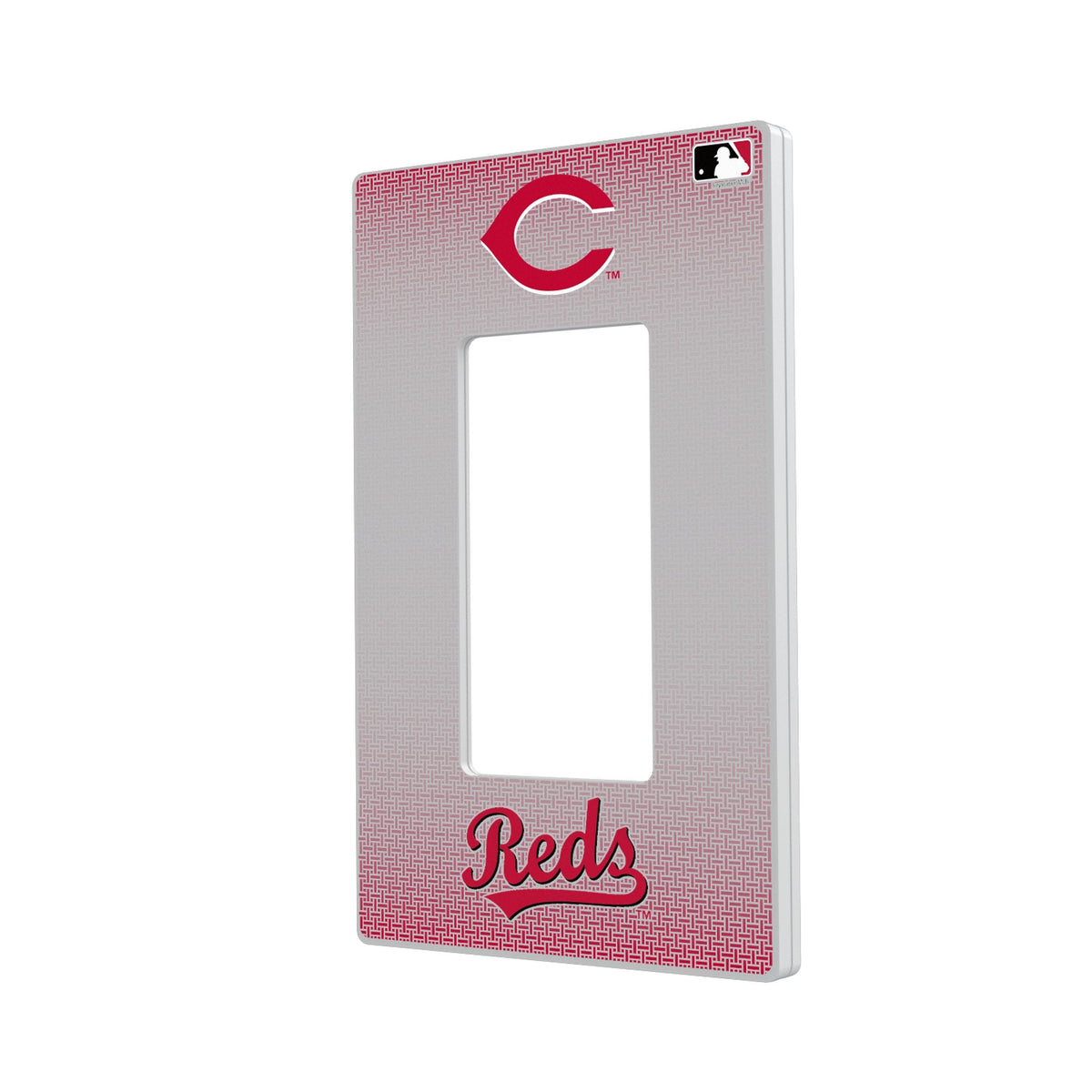Cincinnati Reds Linen Hidden-Screw Light Switch Plate 2