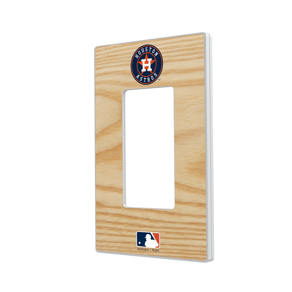 Houston Astros Baseball Bat Hidden-Screw Light Switch Plate 2