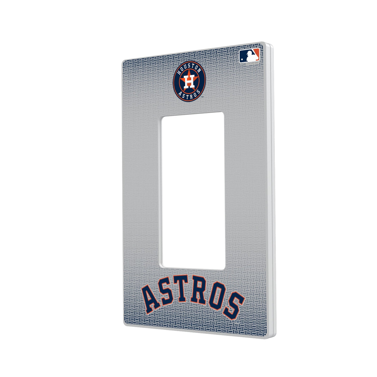 Houston Astros Linen Hidden-Screw Light Switch Plate 2