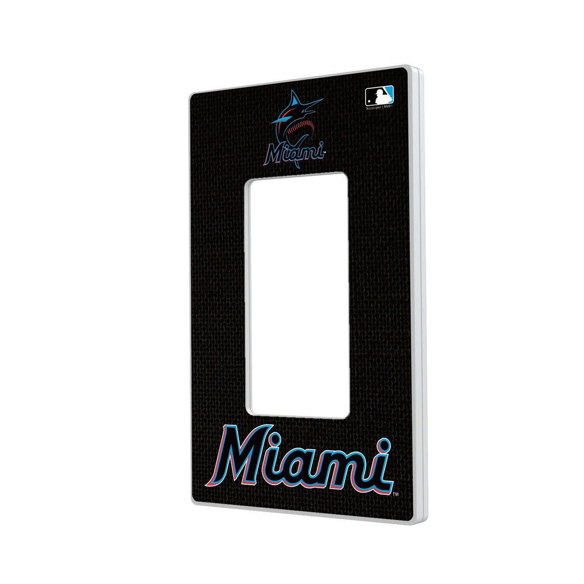 Miami Marlins Solid Hidden-Screw Light Switch Plate 2