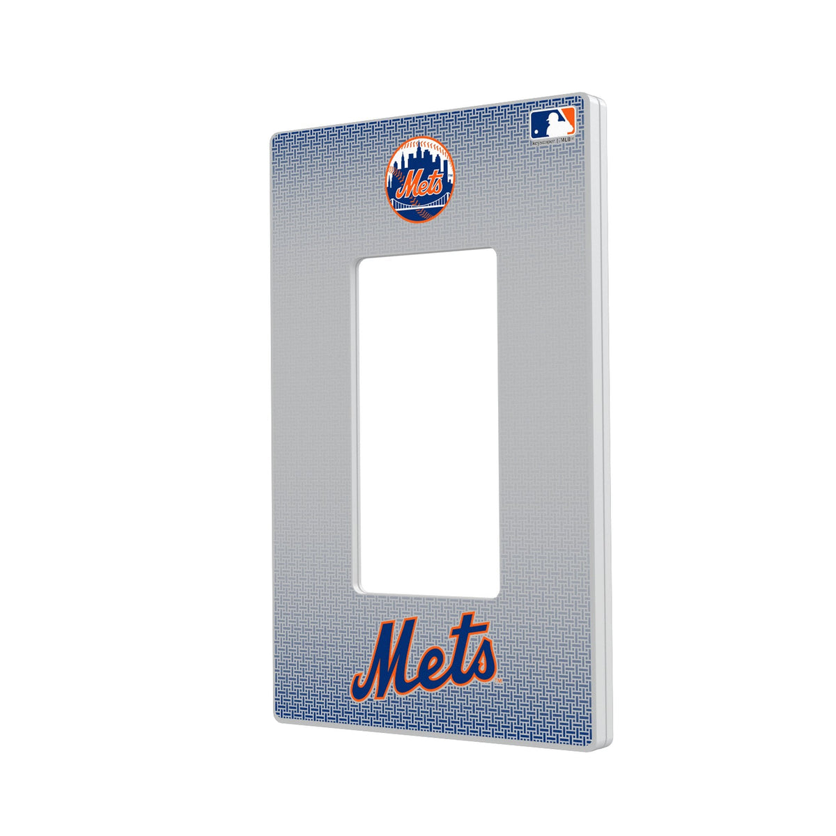 New York Mets Linen Hidden-Screw Light Switch Plate 2