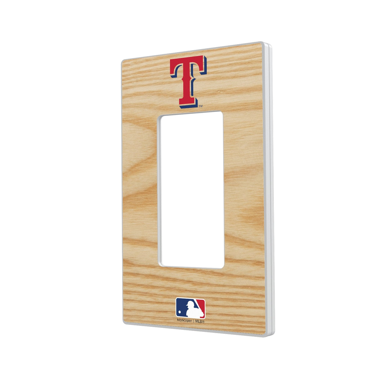 Texas Rangers Baseball Bat Hidden-Screw Light Switch Plate