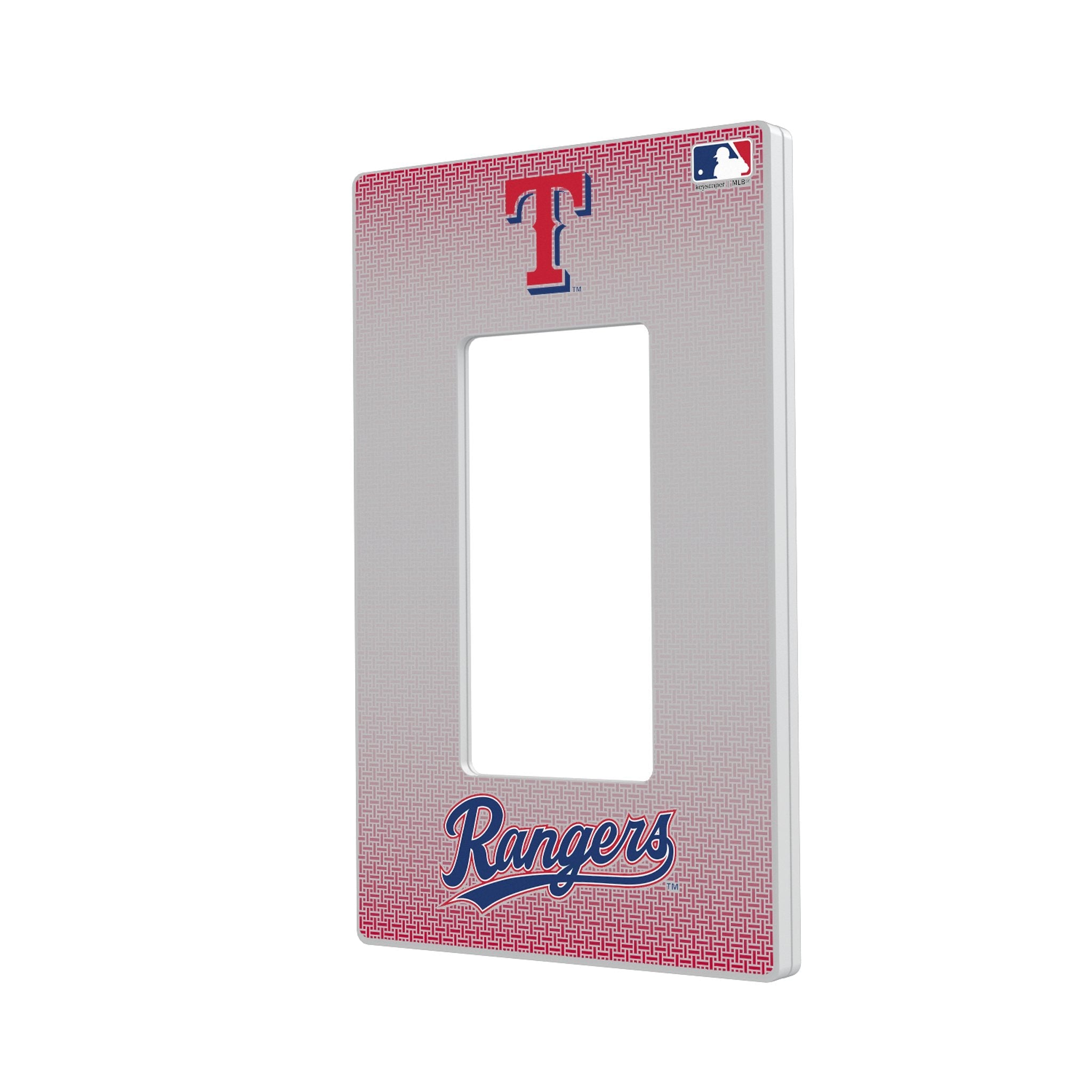 Texas Rangers Linen Hidden-Screw Light Switch Plate