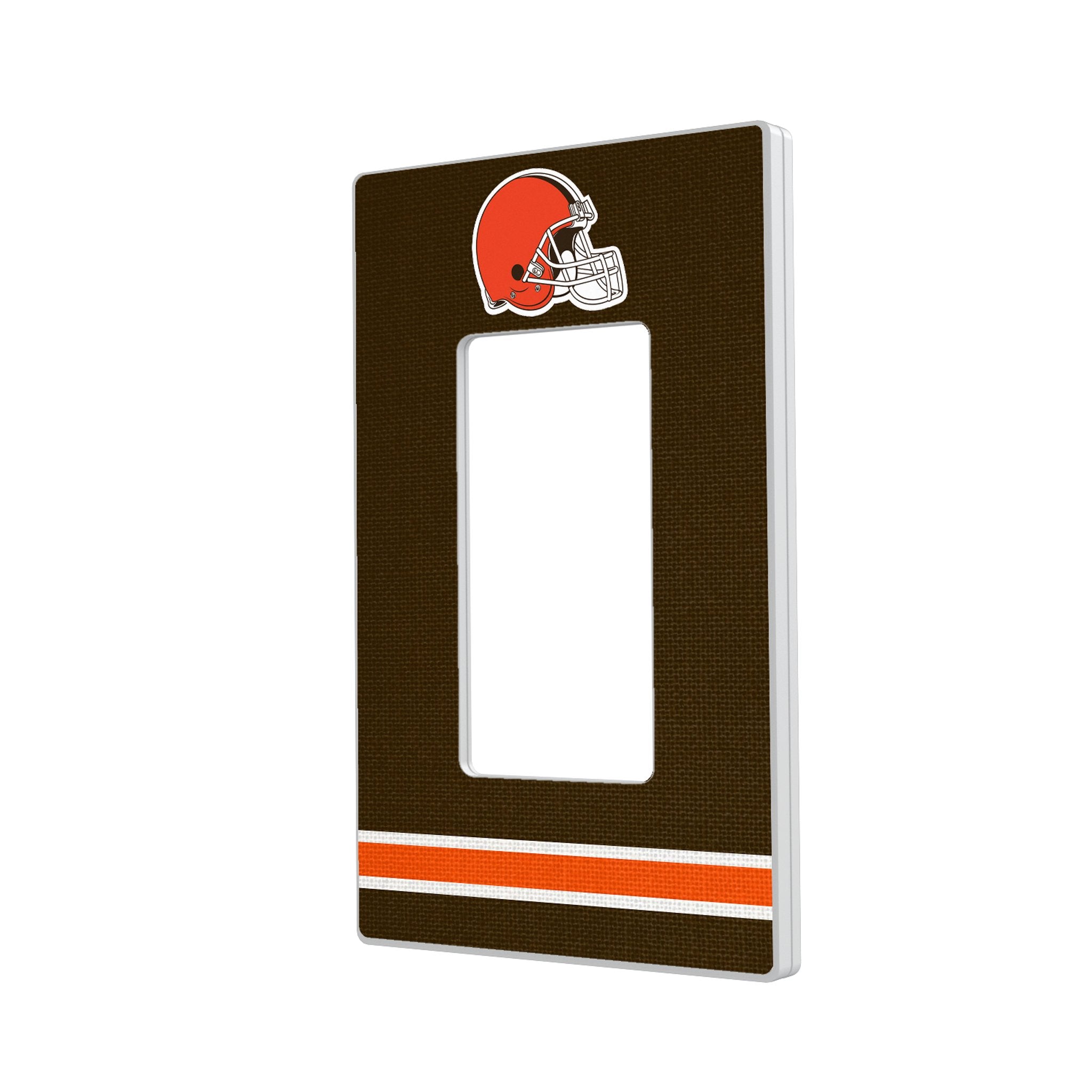 Cleveland Browns Stripe Hidden-Screw Light Switch Plate 2