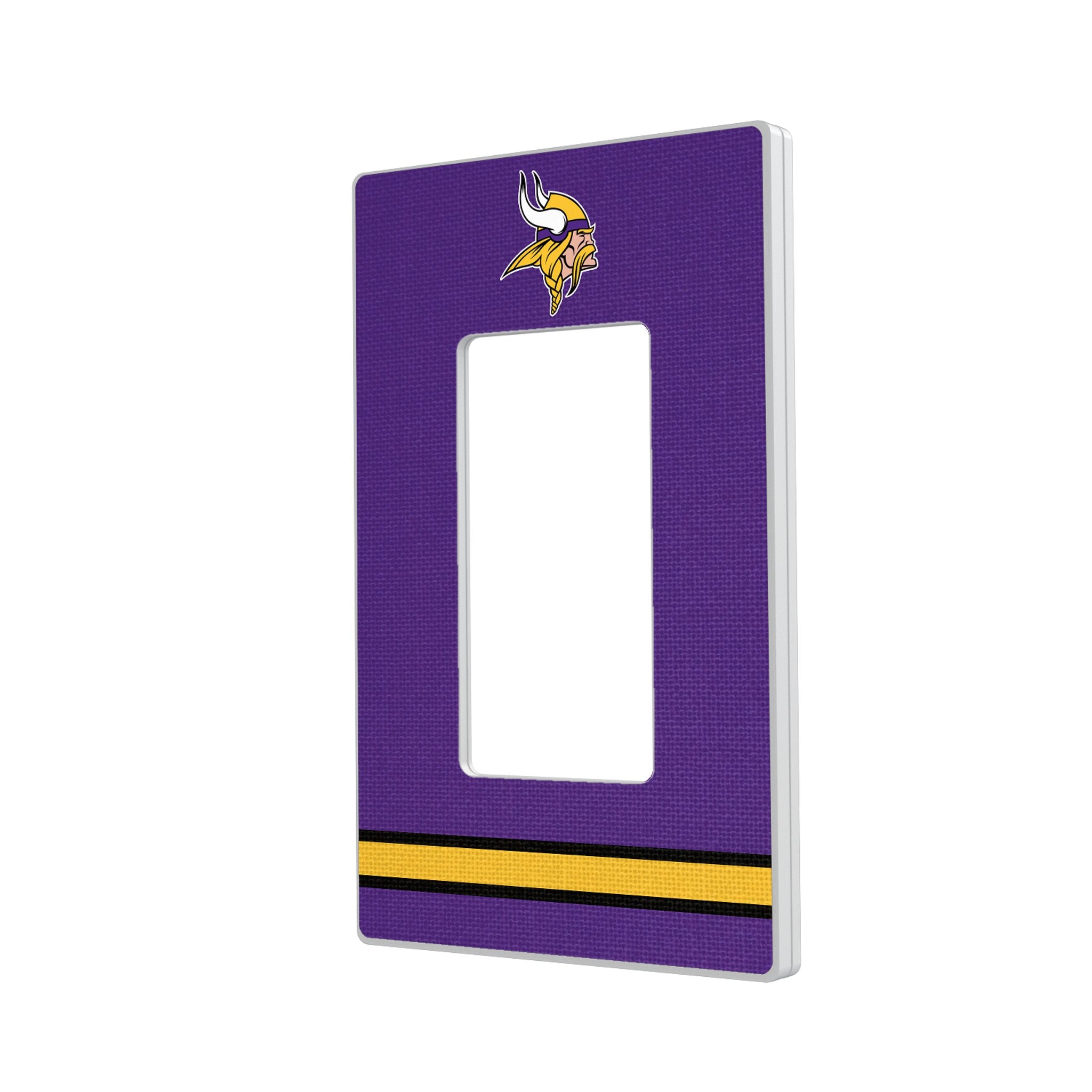 Minnesota Vikings Stripe Hidden-Screw Light Switch Plate 2