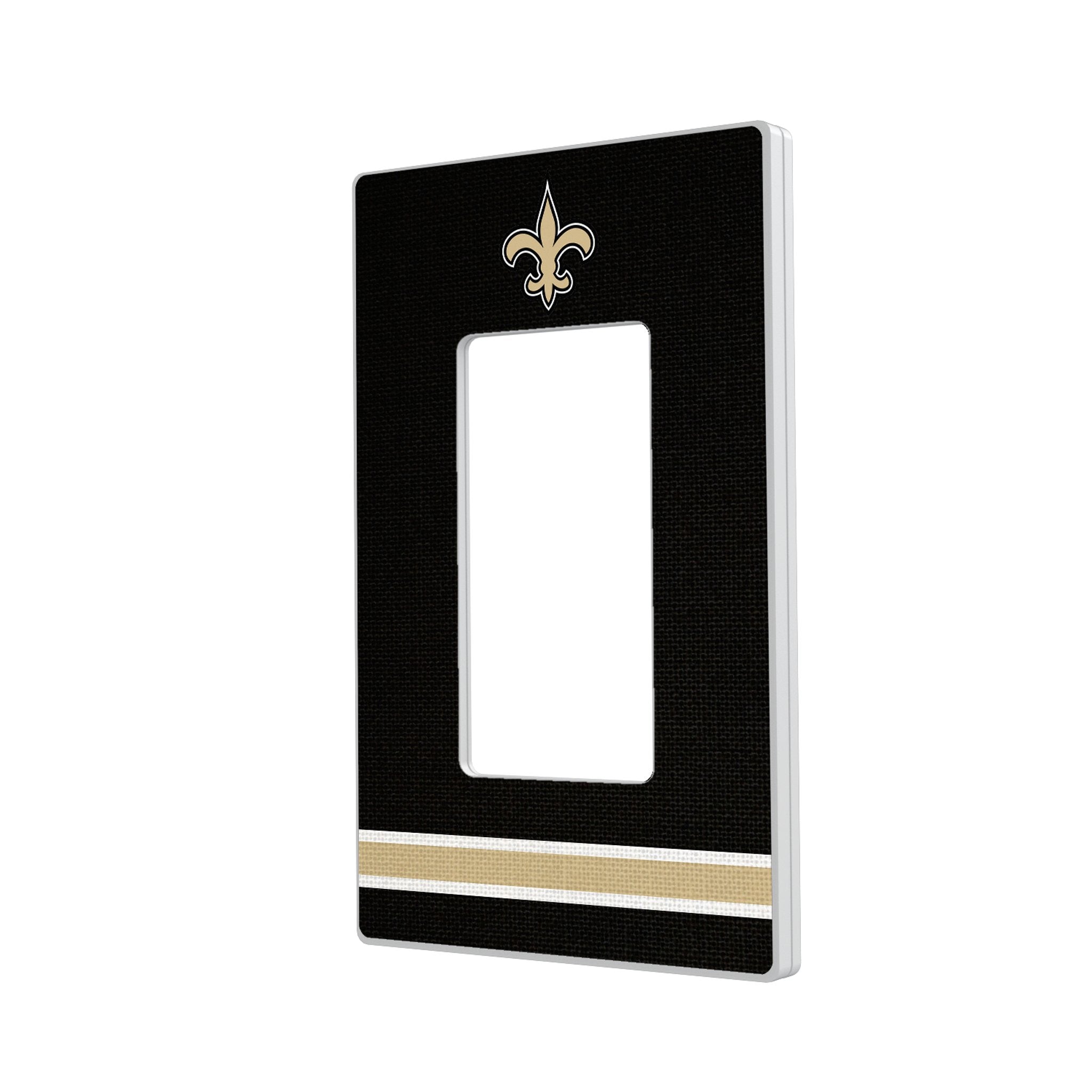 New Orleans Saints Stripe Hidden-Screw Light Switch Plate 2