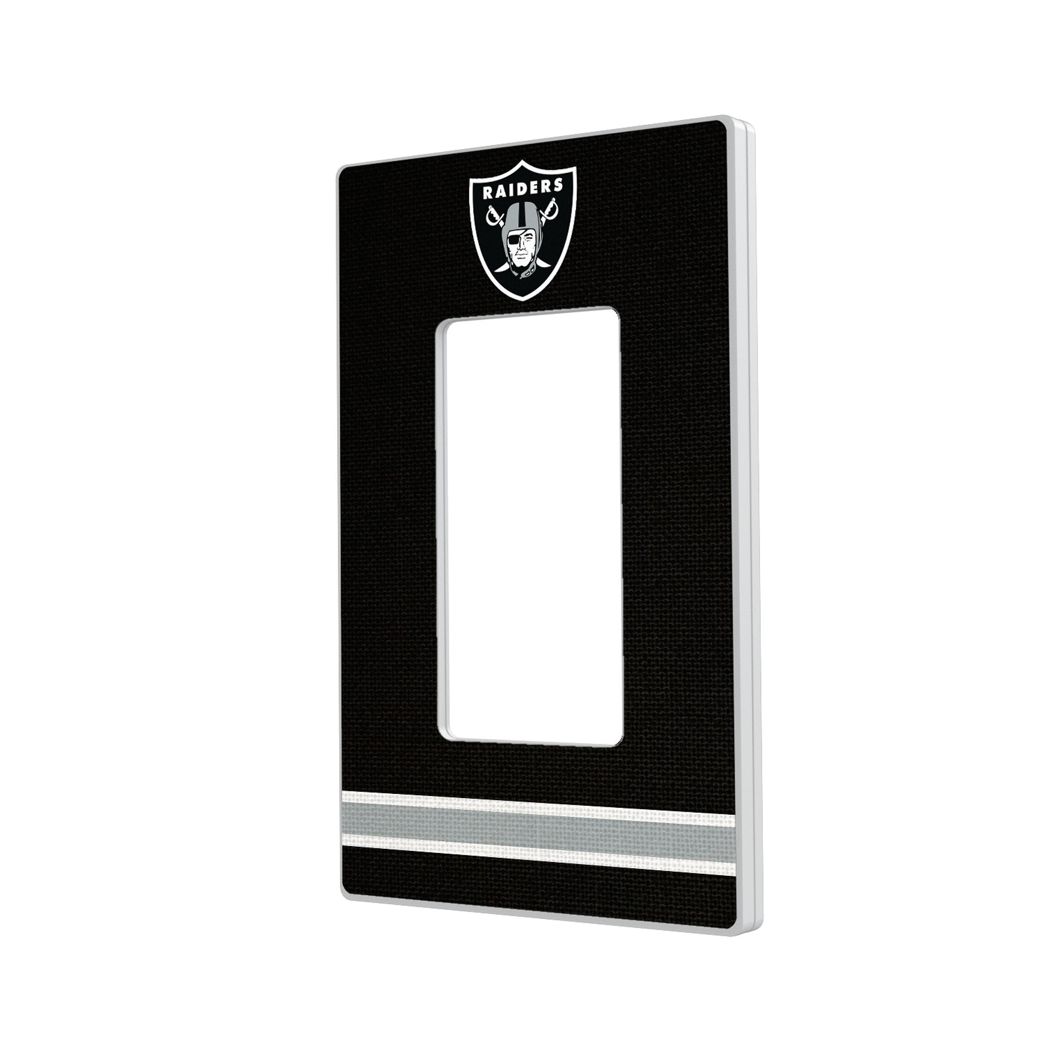 Las Vegas Raiders Stripe Hidden-Screw Light Switch Plate 2