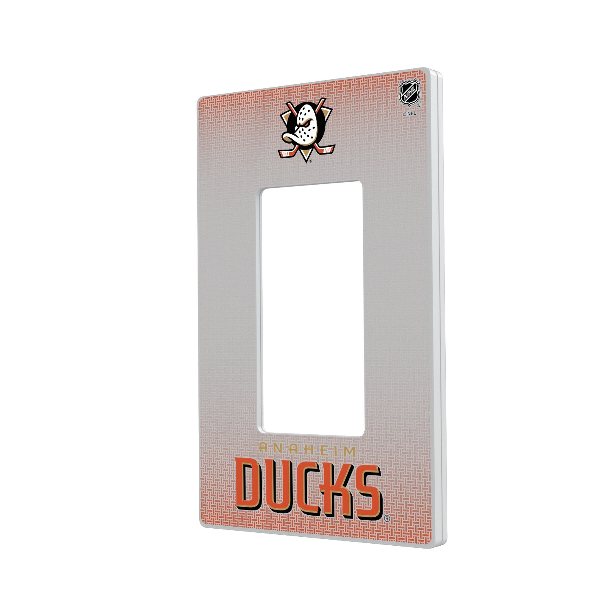 Anaheim Ducks Linen Hidden-Screw Light Switch Plate 2