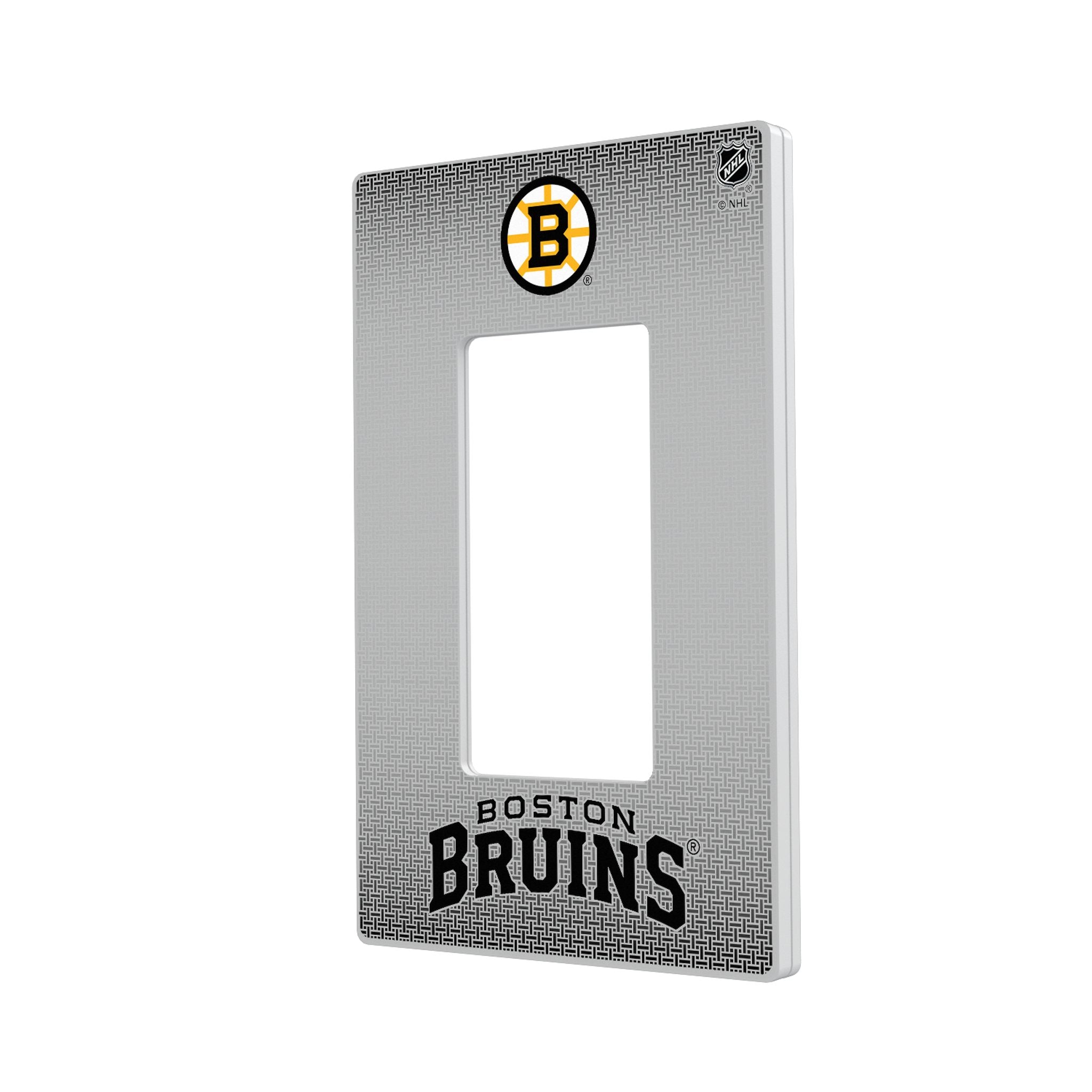 Boston Bruins Linen Hidden-Screw Light Switch Plate