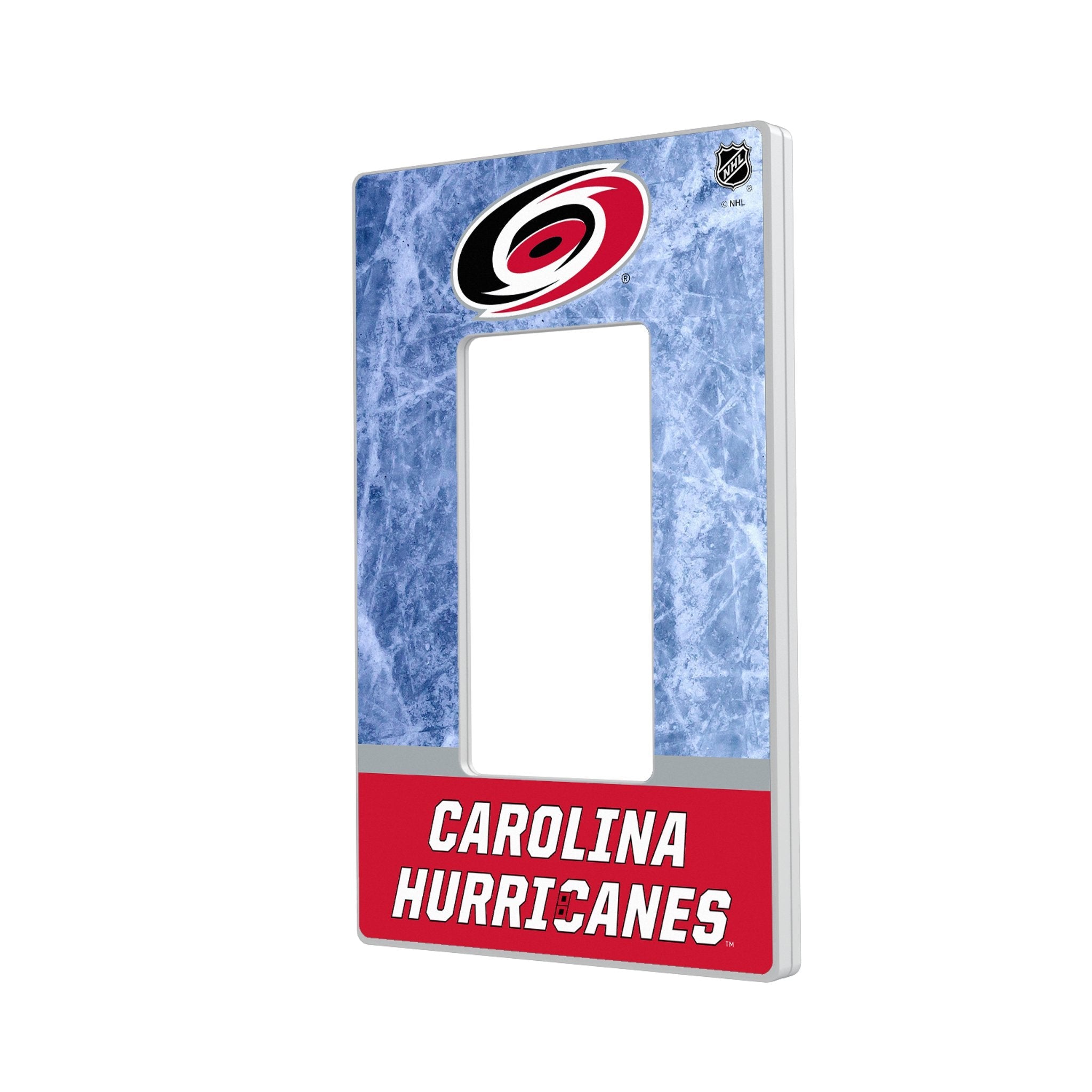 Carolina Hurricanes Ice Wordmark Hidden-Screw Light Switch Plate
