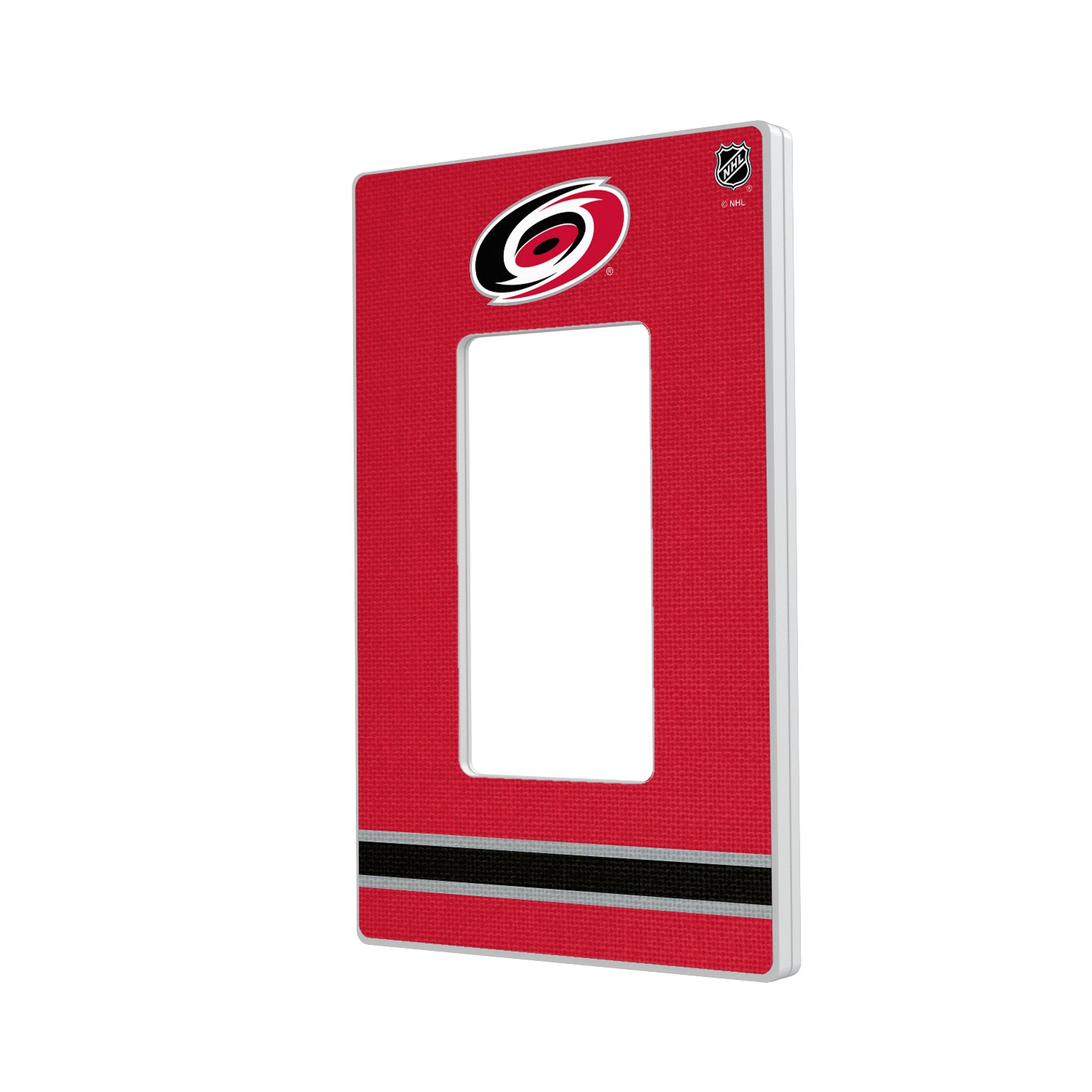 Carolina Hurricanes Stripe Hidden-Screw Light Switch Plate