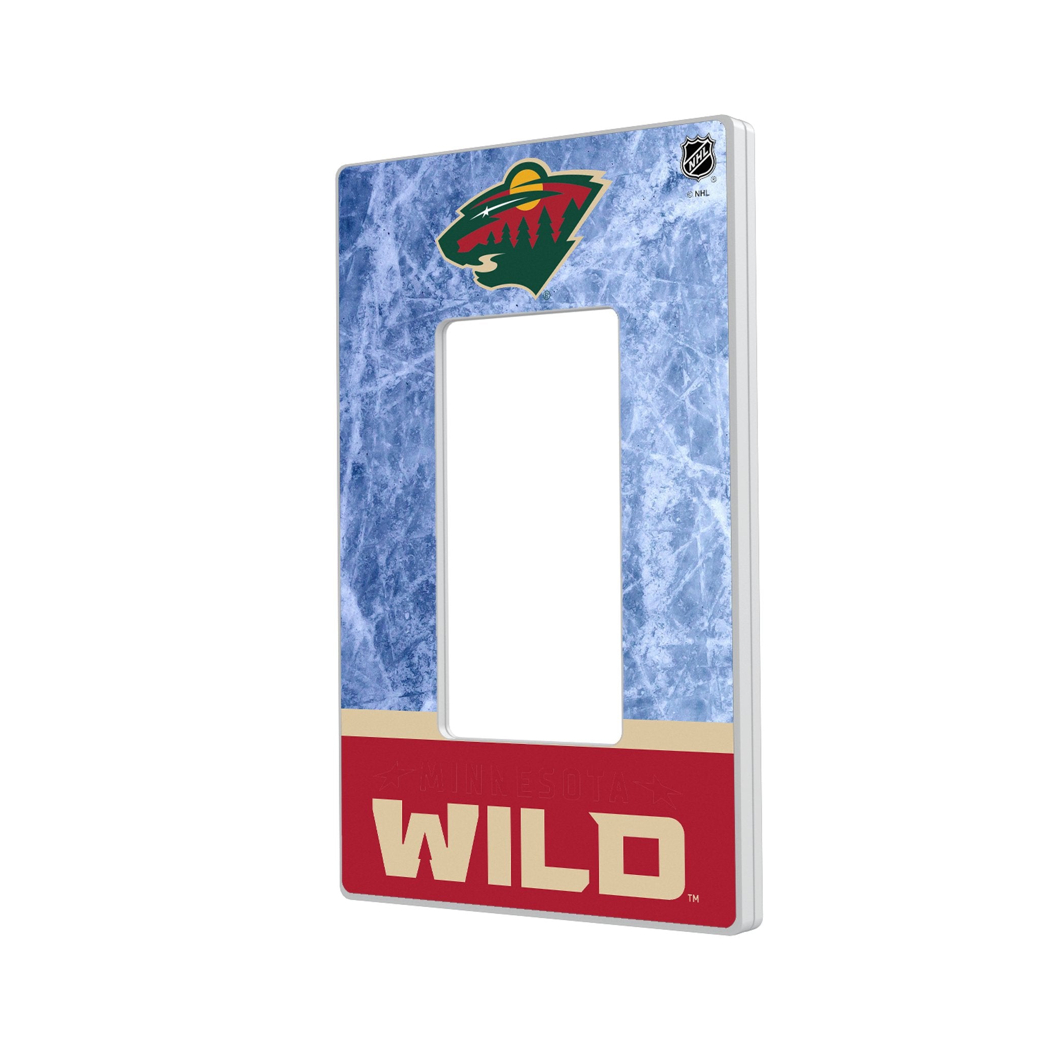 Minnesota Wild Ice Wordmark Hidden-Screw Light Switch Plate