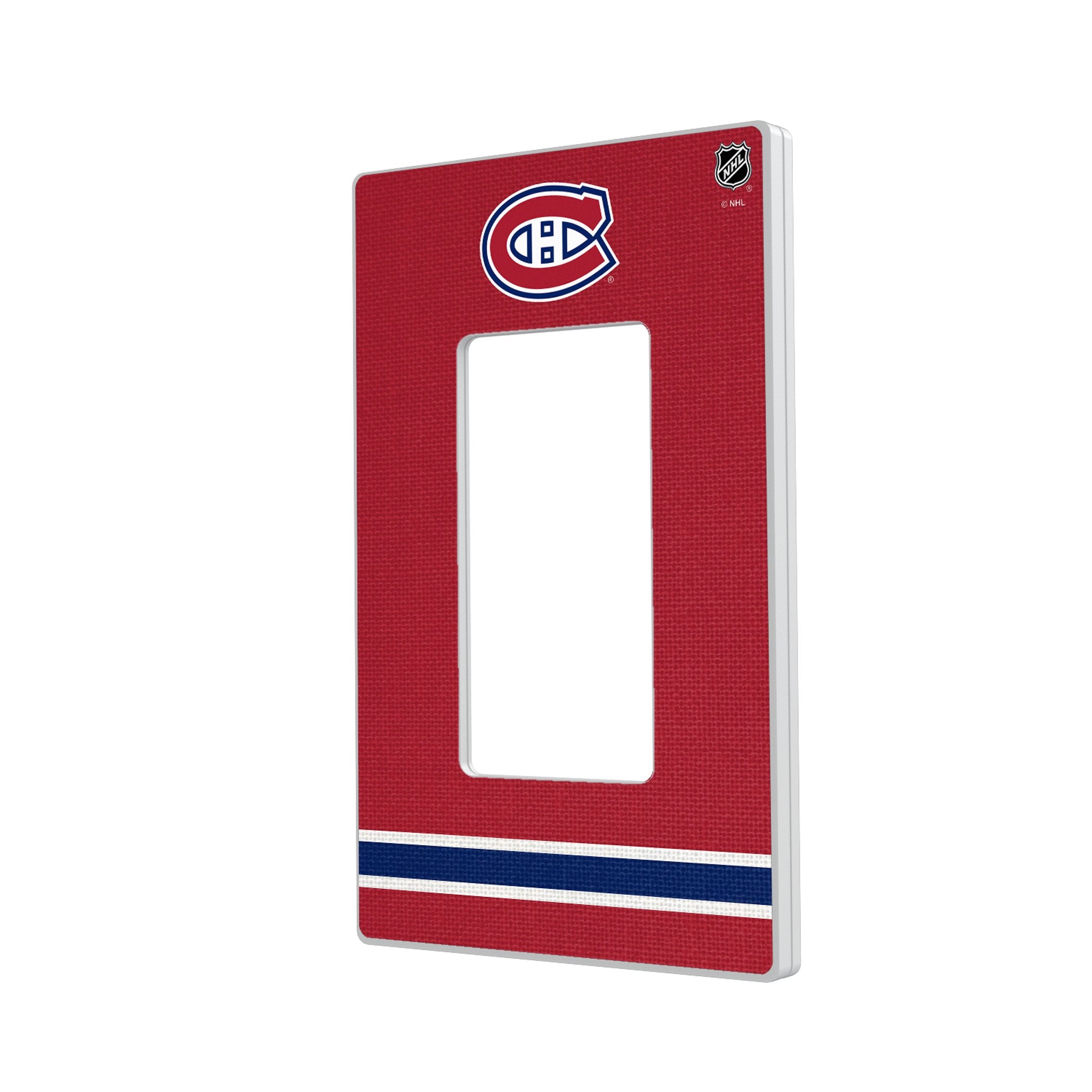 Montreal Canadiens Stripe Hidden-Screw Light Switch Plate