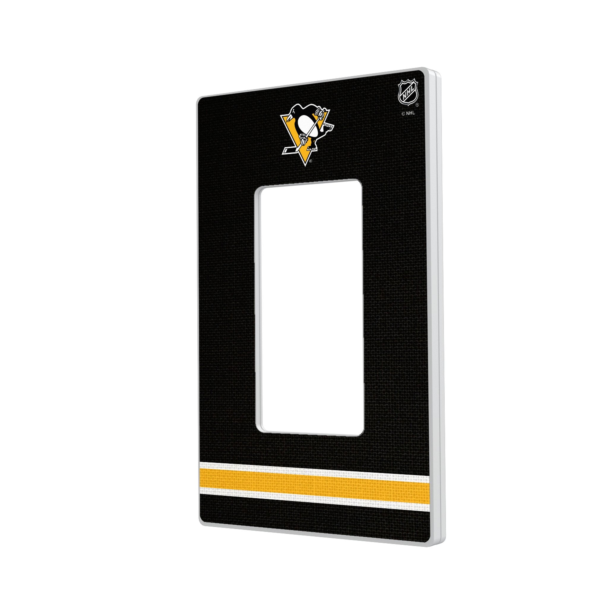 Pittsburgh Penguins Stripe Hidden-Screw Light Switch Plate