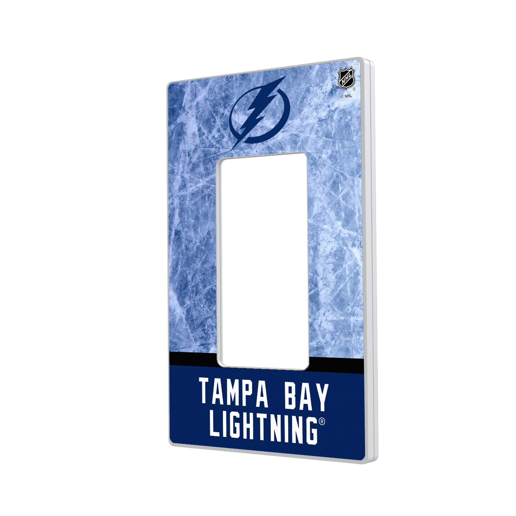 Tampa Bay Lightning Ice Wordmark Hidden-Screw Light Switch Plate