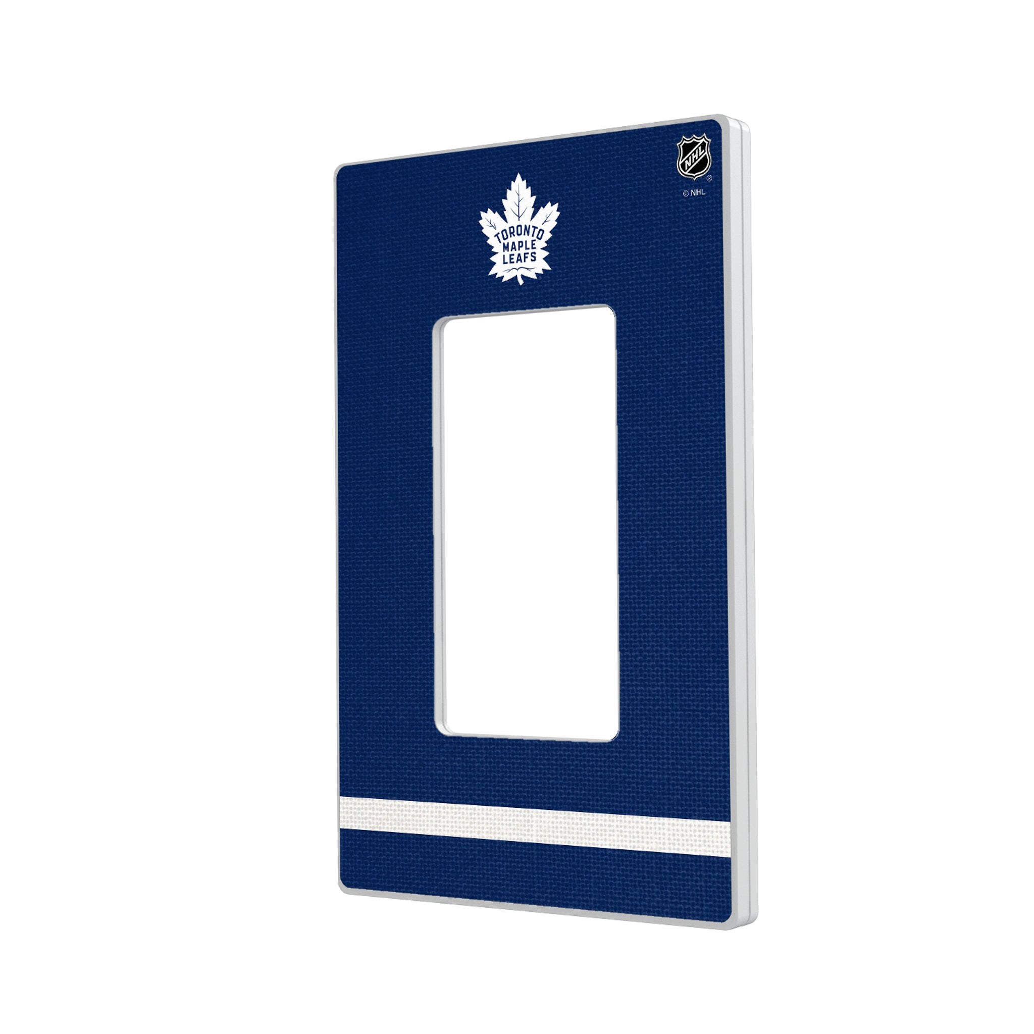 Toronto Maple Leafs Stripe Hidden-Screw Light Switch Plate