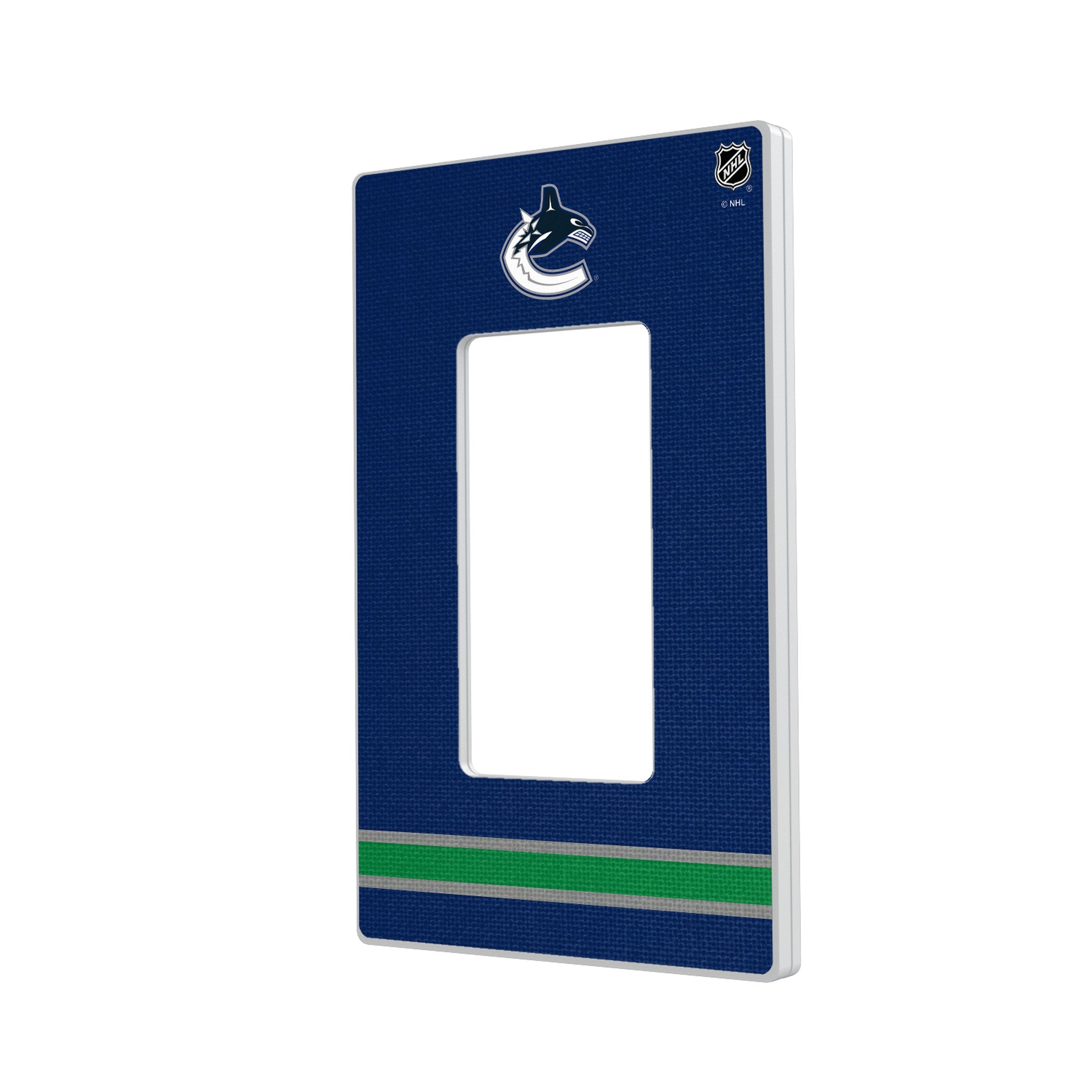 Vancouver Canucks Stripe Hidden-Screw Light Switch Plate