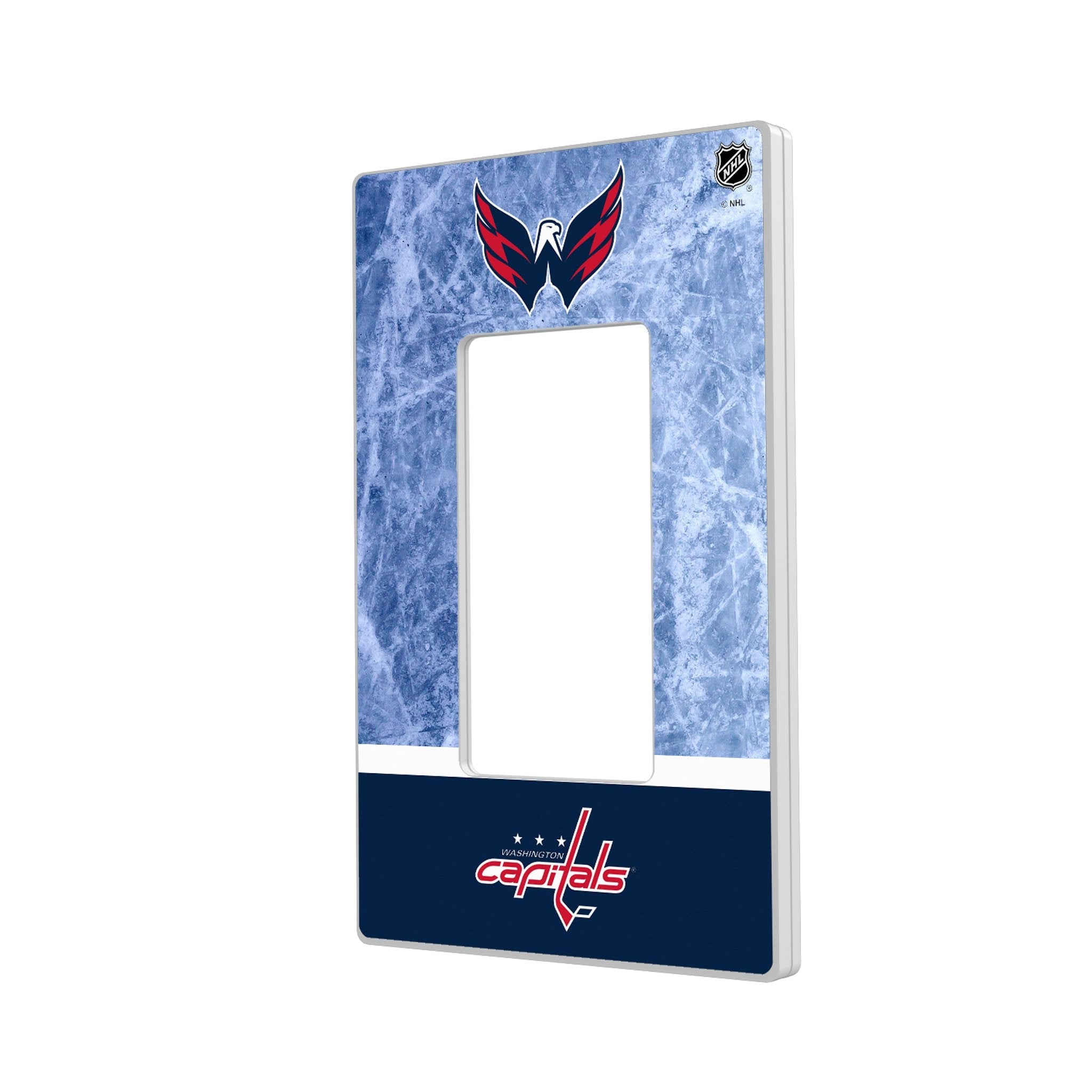 Washington Capitals Ice Wordmark Hidden-Screw Light Switch Plate