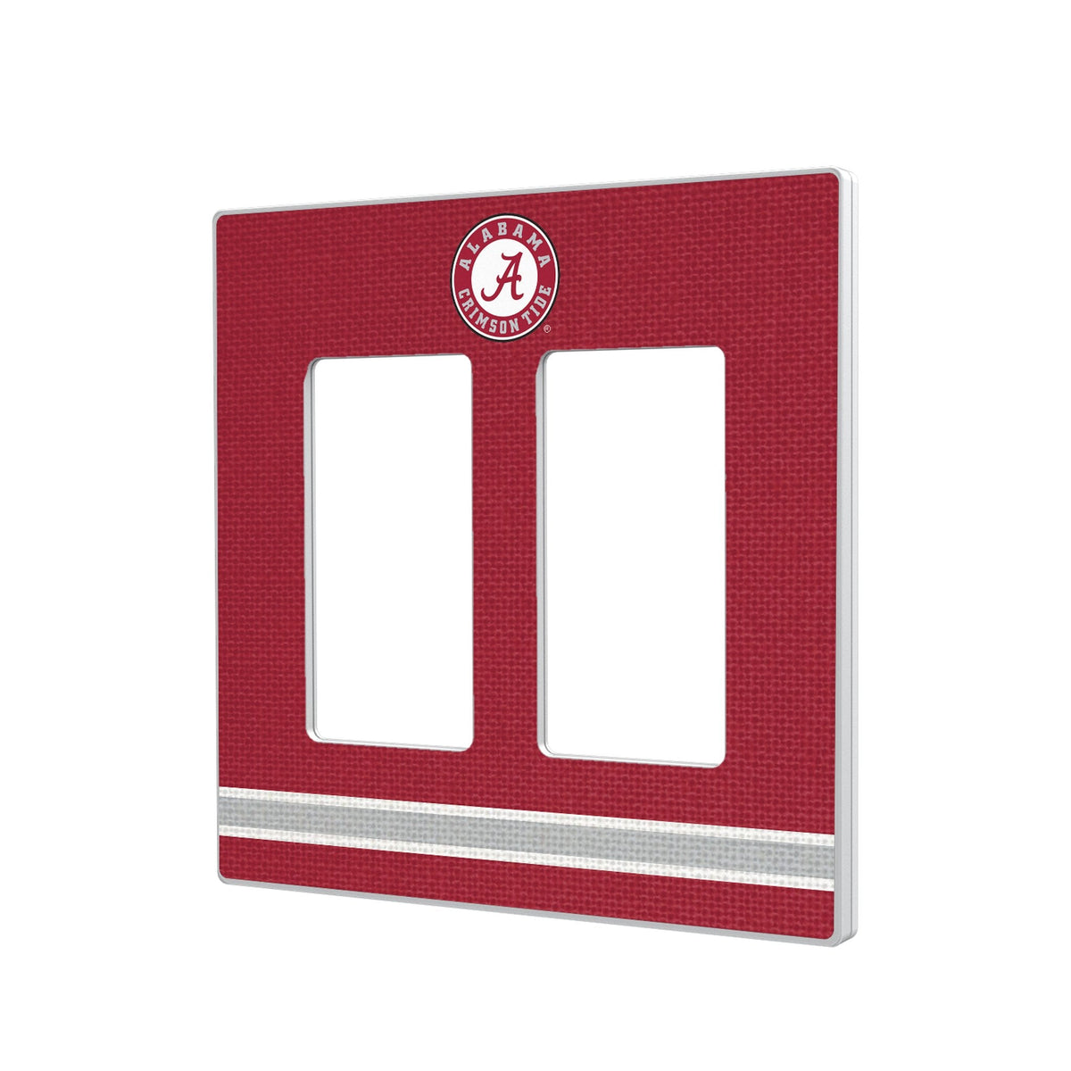 University of Alabama Crimson Tide Stripe Hidden-Screw Light Switch Plate 4