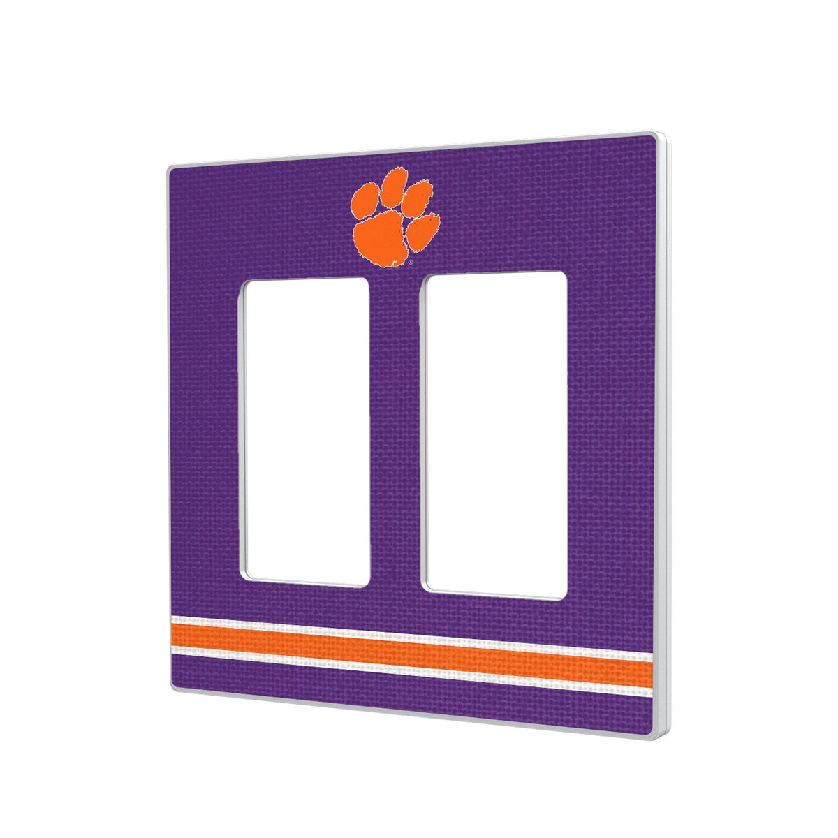 Clemson University Tigers Stripe Hidden-Screw Light Switch Plate 4