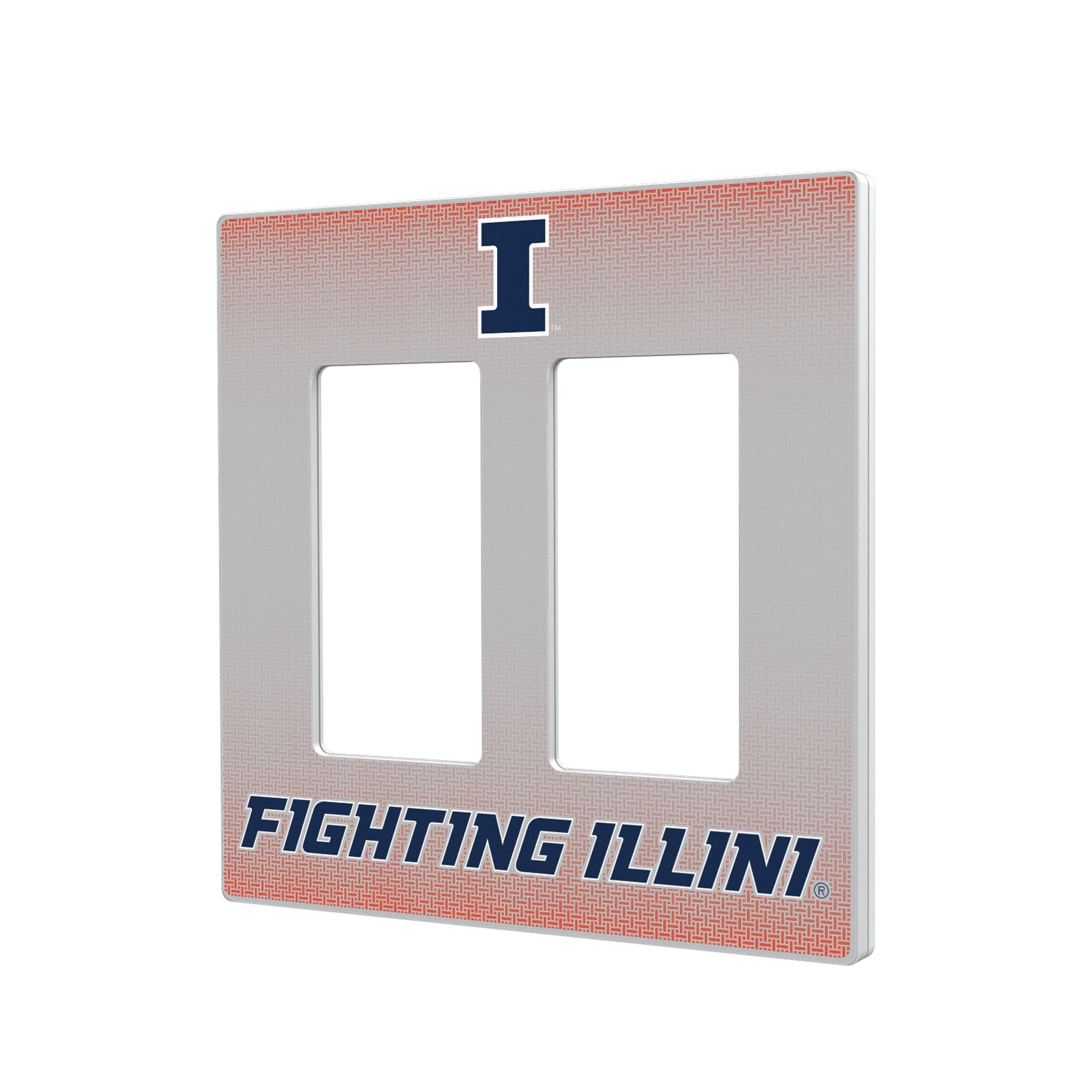 University of Illinois Fighting Illini Linen Hidden-Screw Light Switch Plate 4