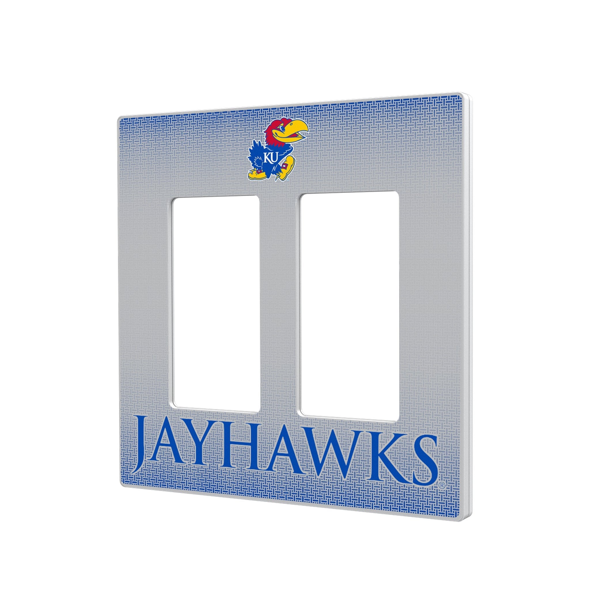 University of Kansas Jayhawks Linen Hidden-Screw Light Switch Plate 4