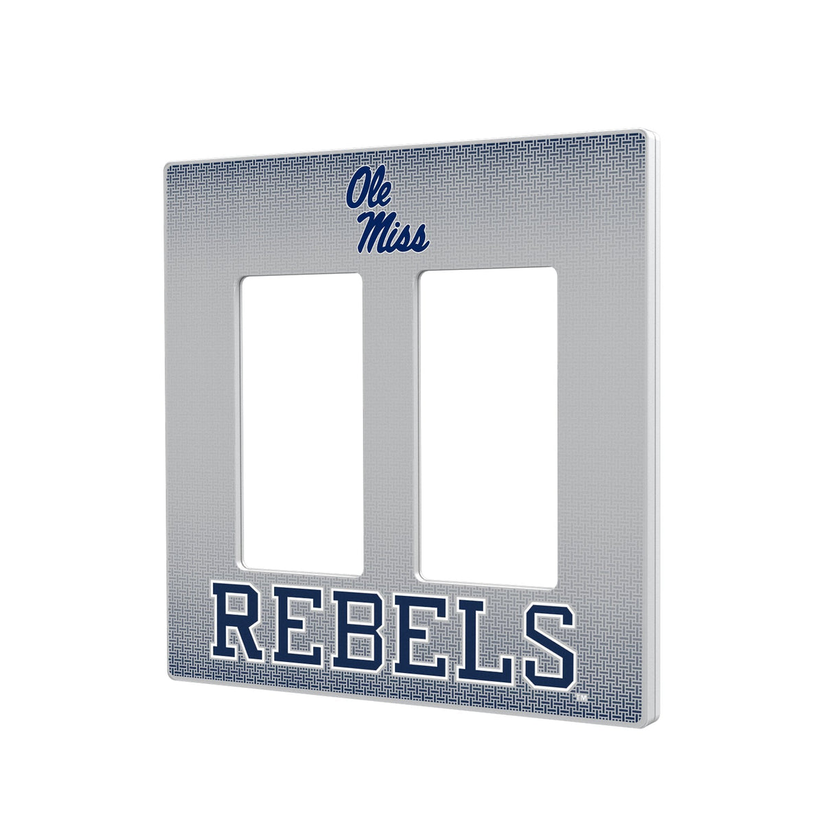 University of Mississippi Rebels Linen Hidden-Screw Light Switch Plate 4