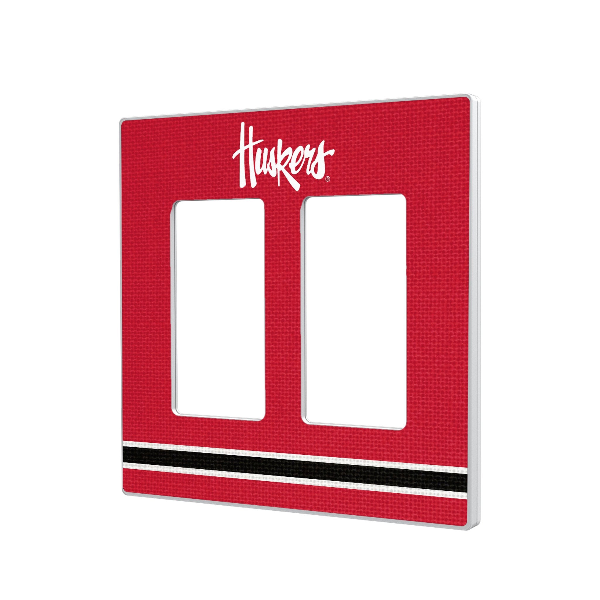 University of Nebraska Huskers Stripe Hidden-Screw Light Switch Plate 4