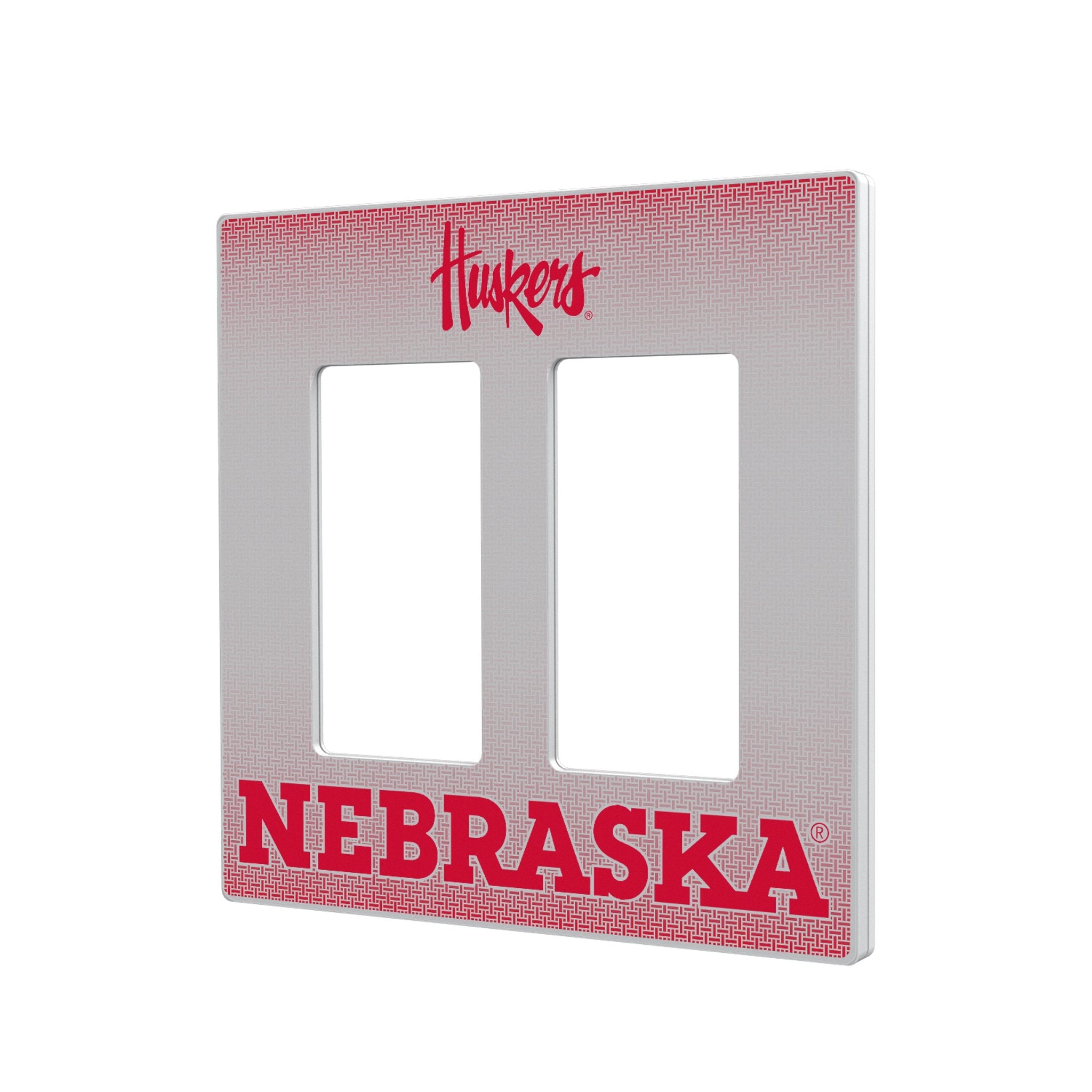 University of Nebraska Huskers Linen Hidden-Screw Light Switch Plate 4