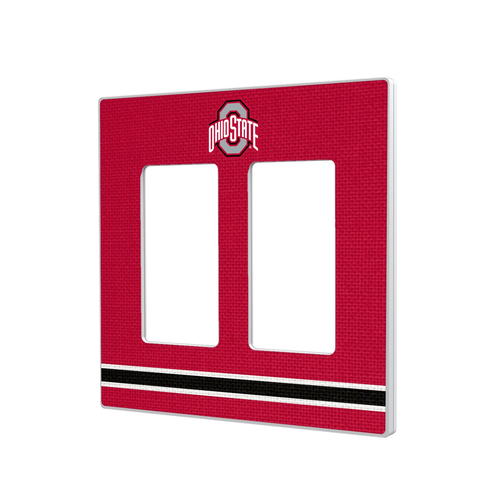 Ohio State University Buckeyes Stripe Hidden-Screw Light Switch Plate 4