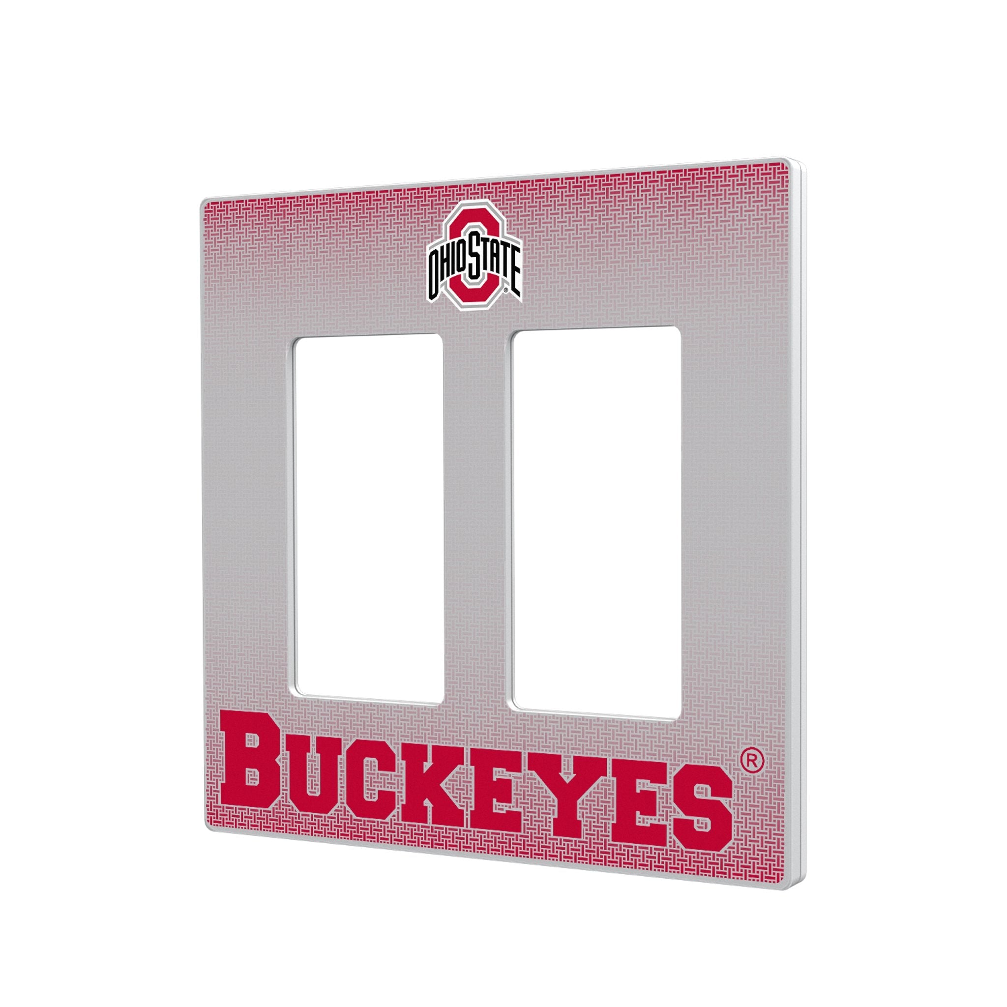 Ohio State University Buckeyes Linen Hidden-Screw Light Switch Plate 4