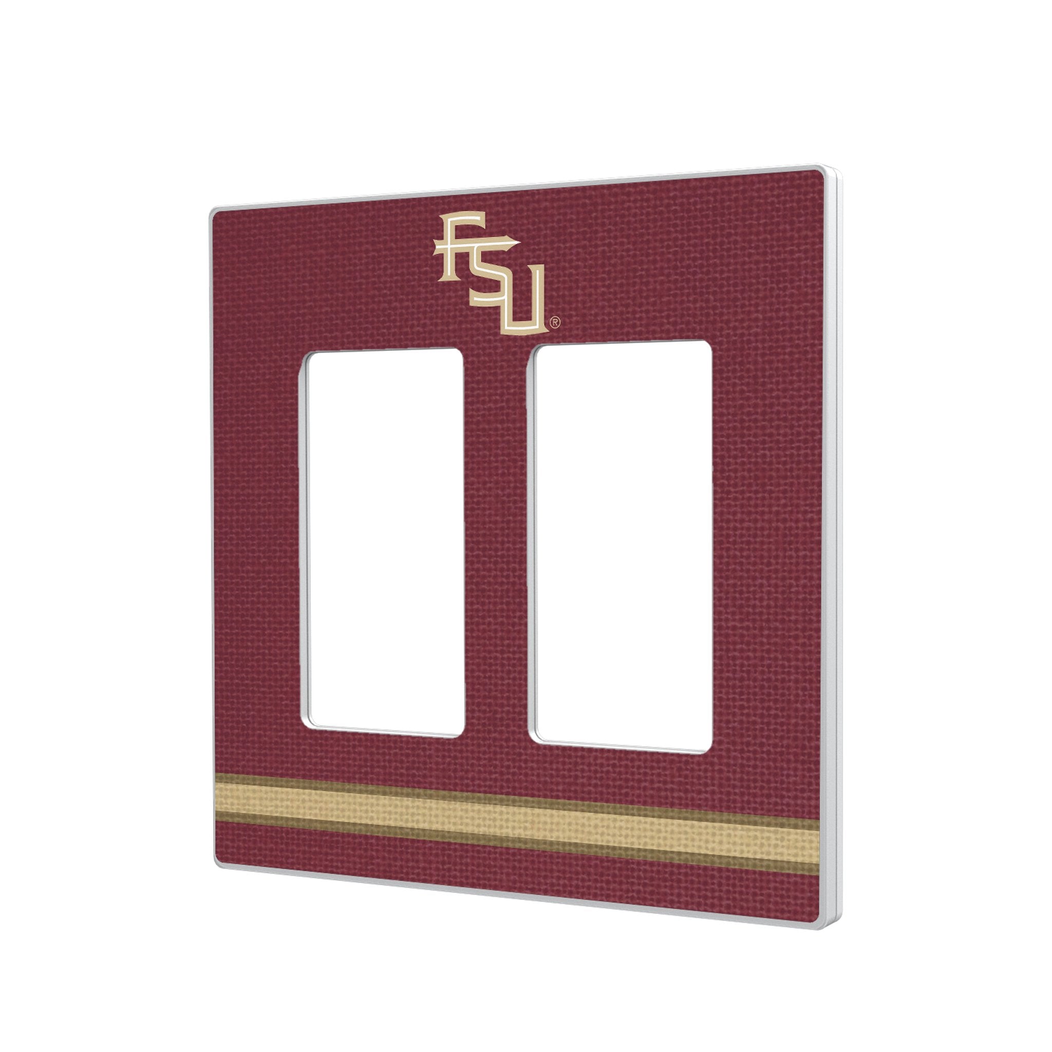 Florida State University Seminoles Athletic Wordmark Stripe Hidden-Screw Light Switch Plate 4