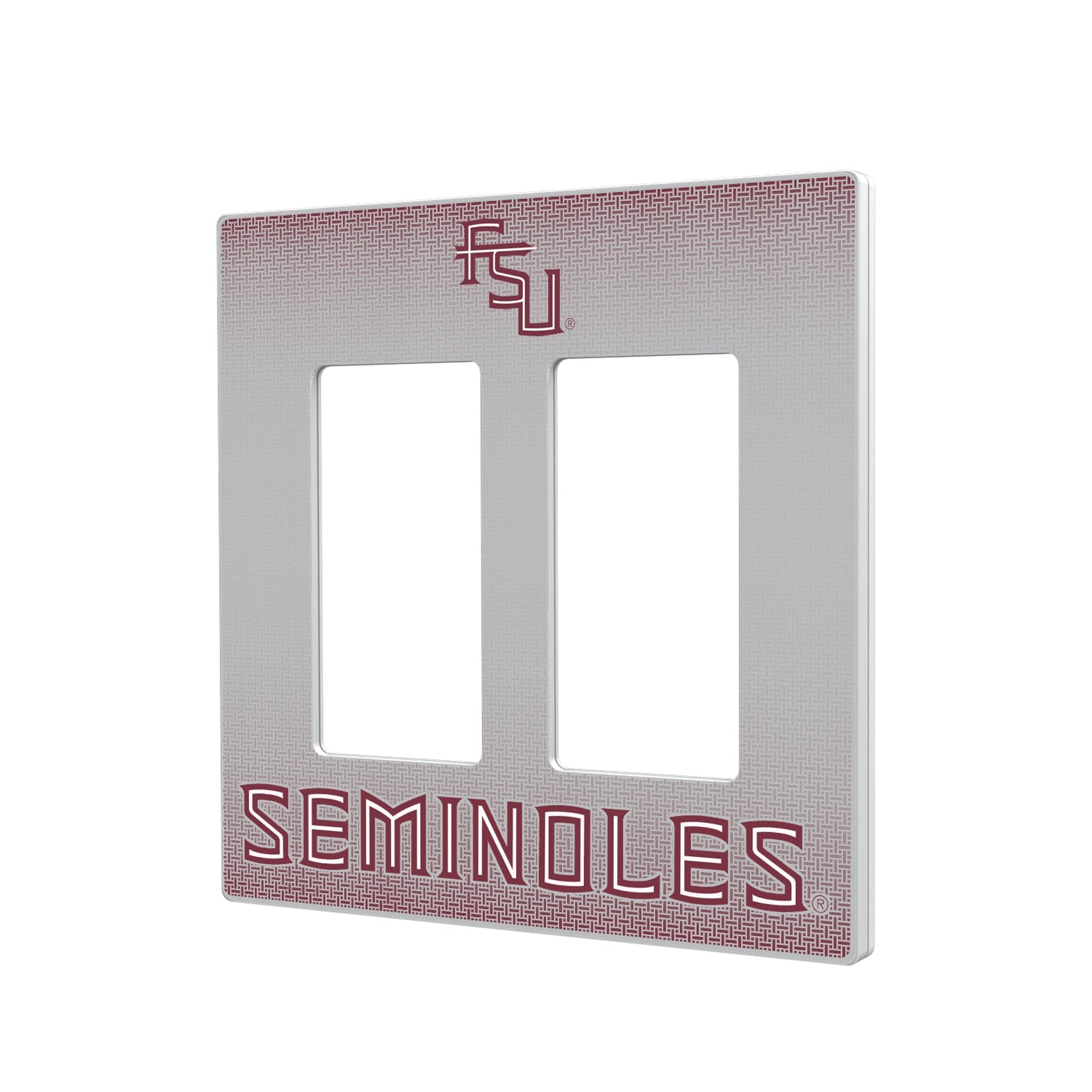 Florida State University Seminoles Athletic Wordmark Linen Hidden-Screw Light Switch Plate 4