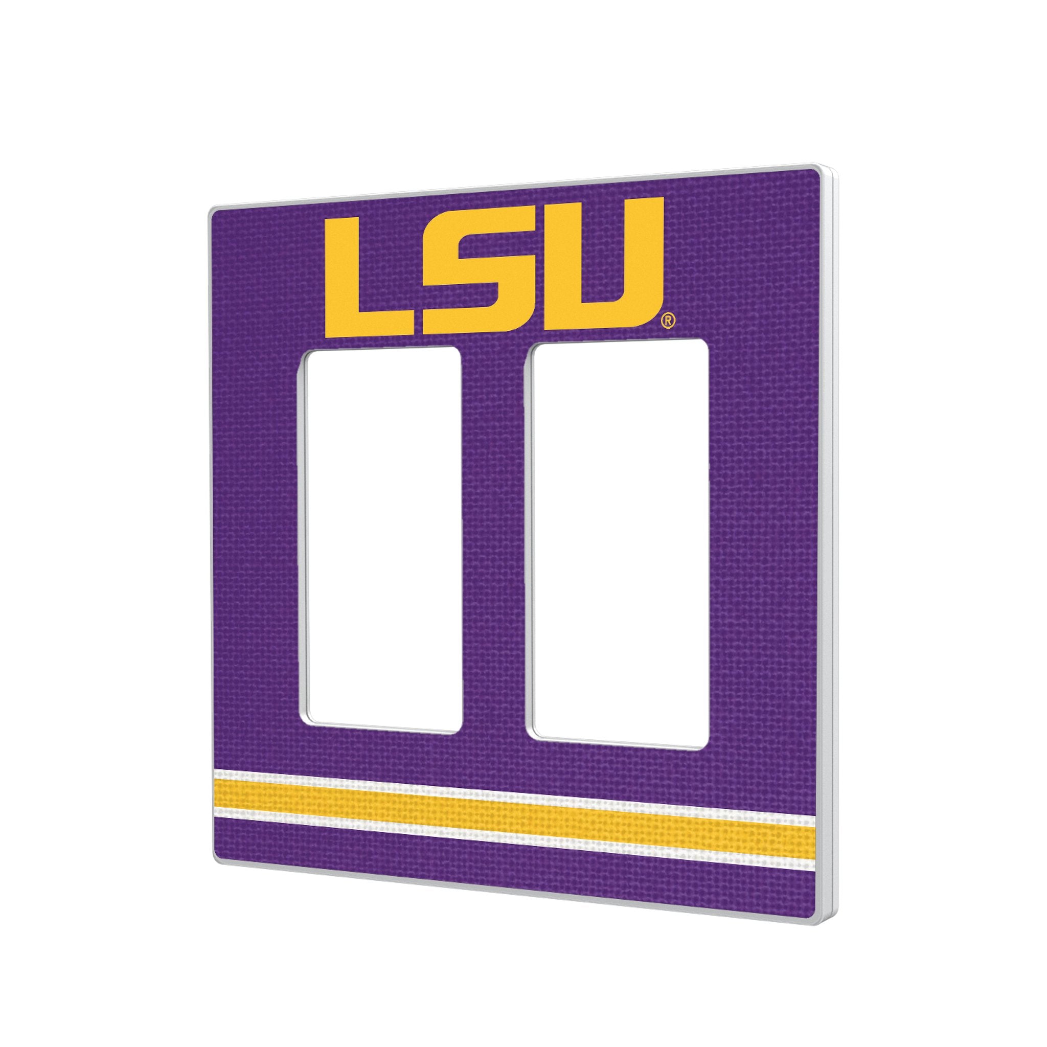 Louisiana State University Tigers Stripe Hidden-Screw Light Switch Plate 4