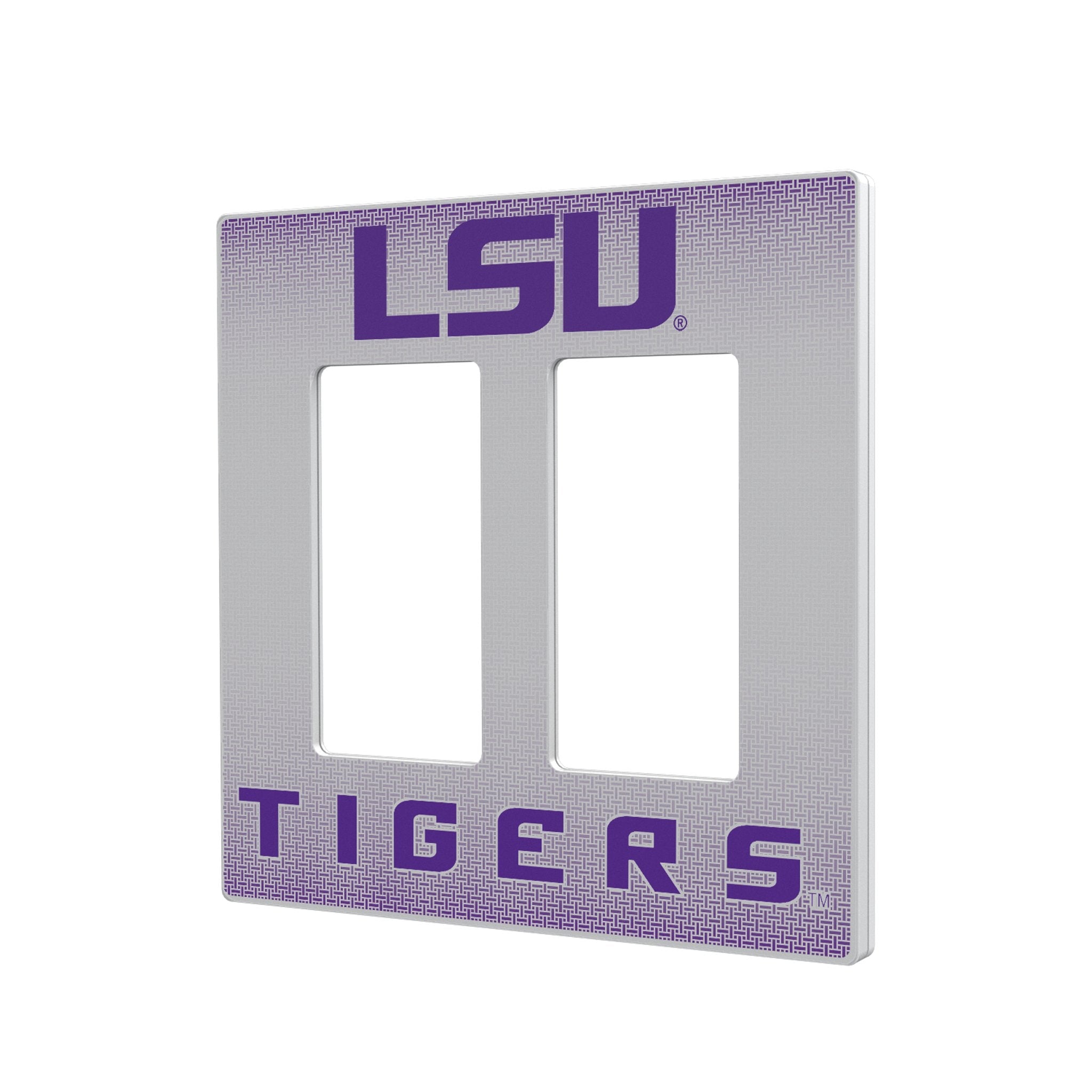 Louisiana State University Tigers Linen Hidden-Screw Light Switch Plate 4