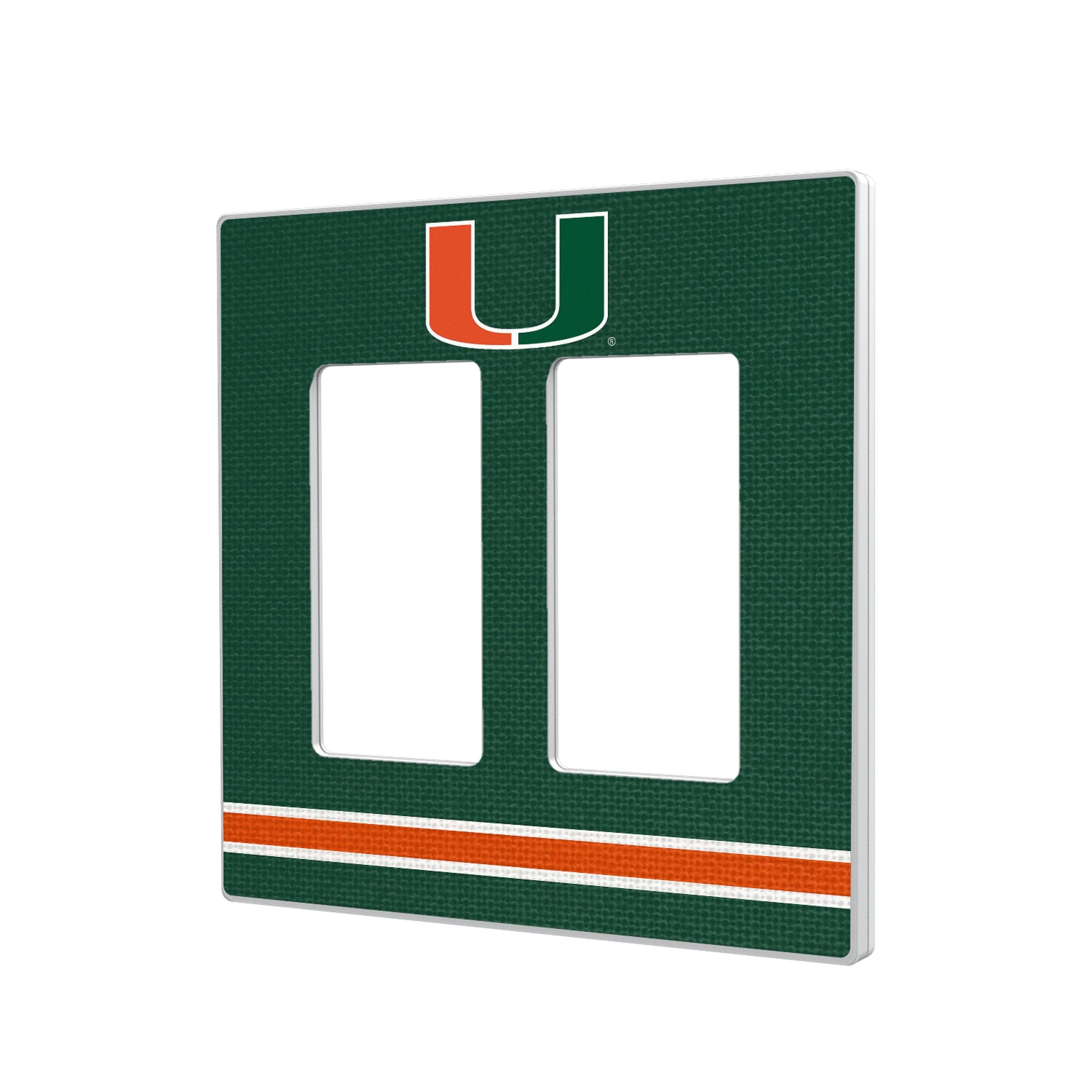University of Miami Hurricanes Stripe Hidden-Screw Light Switch Plate 4