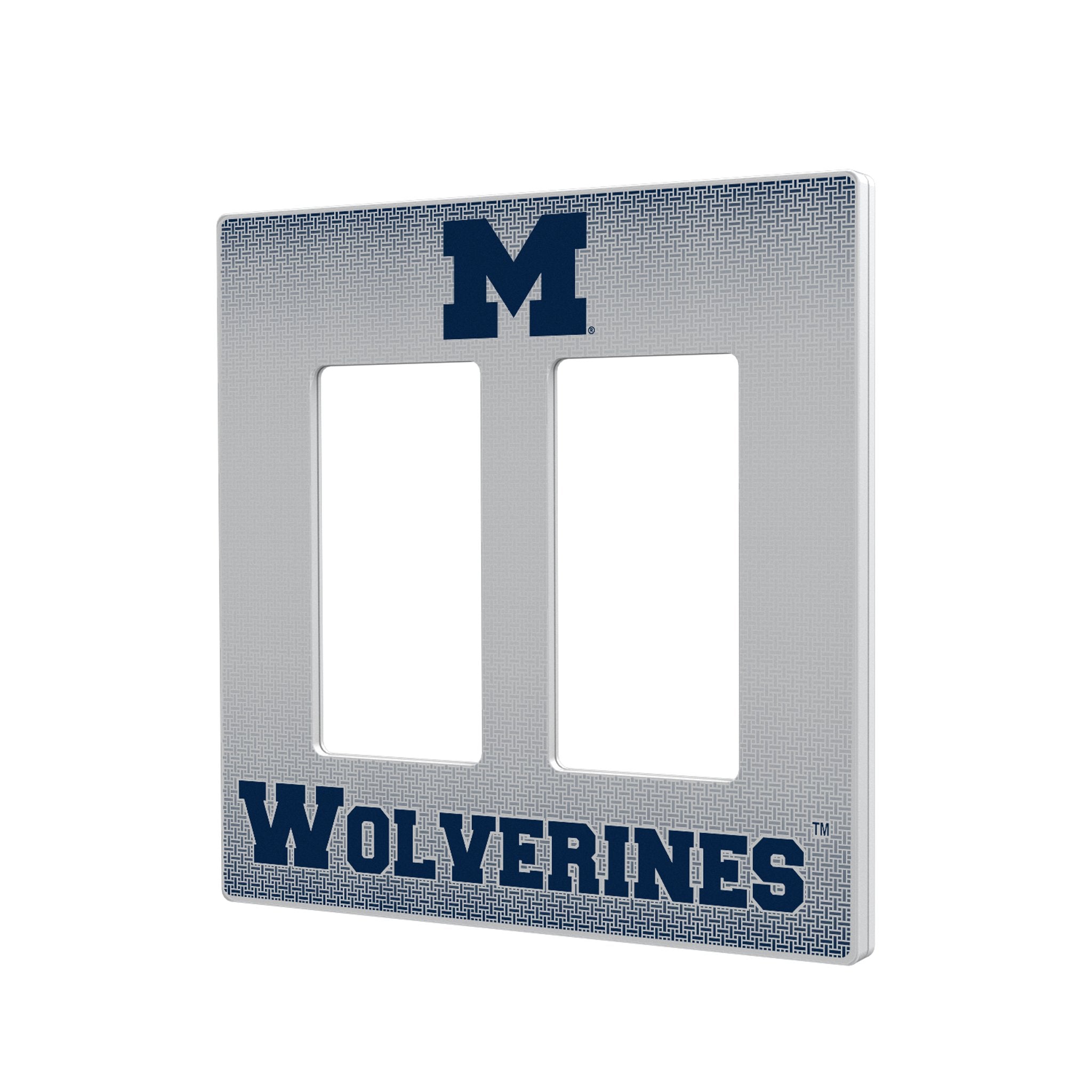 University of Michigan Wolverines Linen Hidden-Screw Light Switch Plate 4