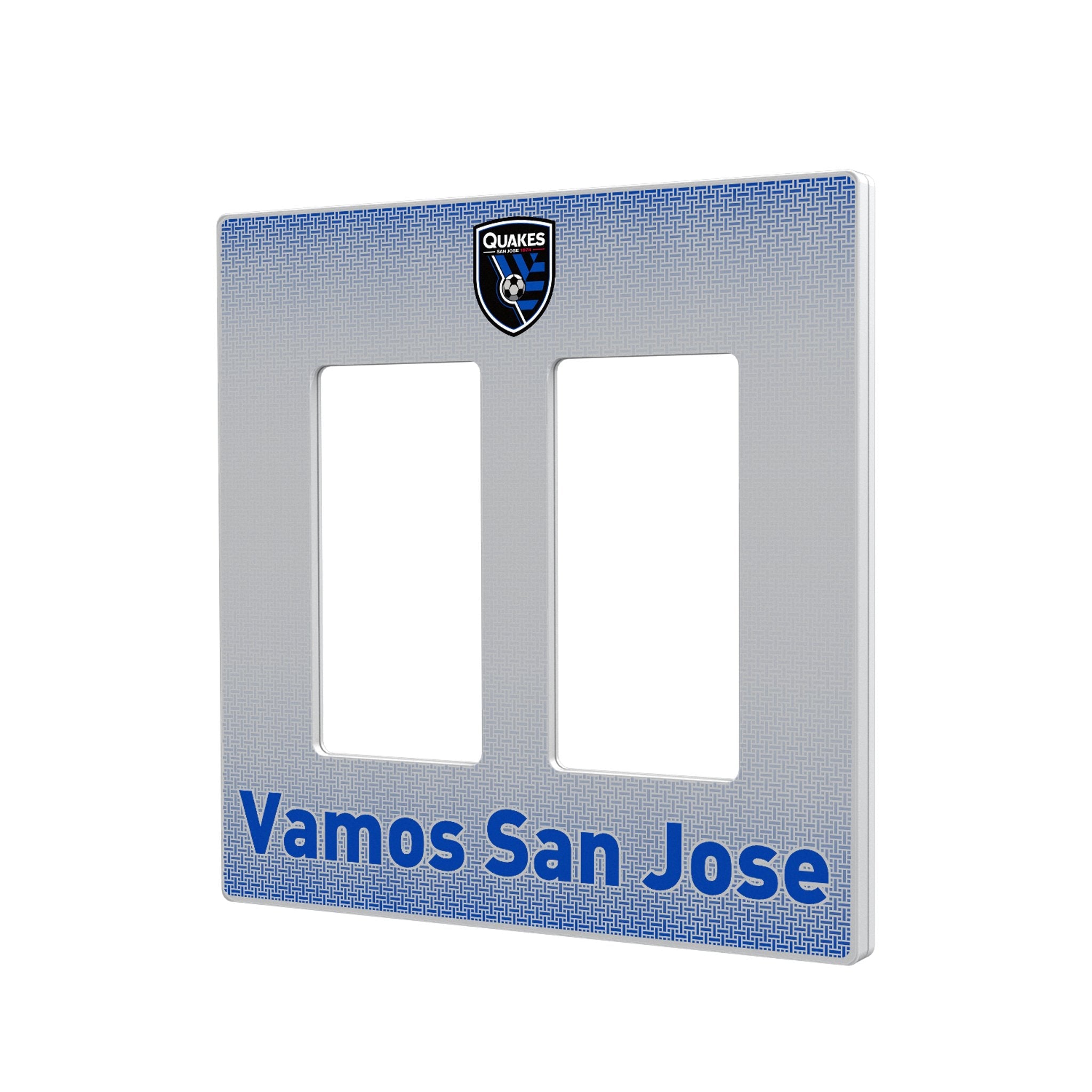 San Jose Earthquakes Linen Hidden-Screw Light Switch Plate 4