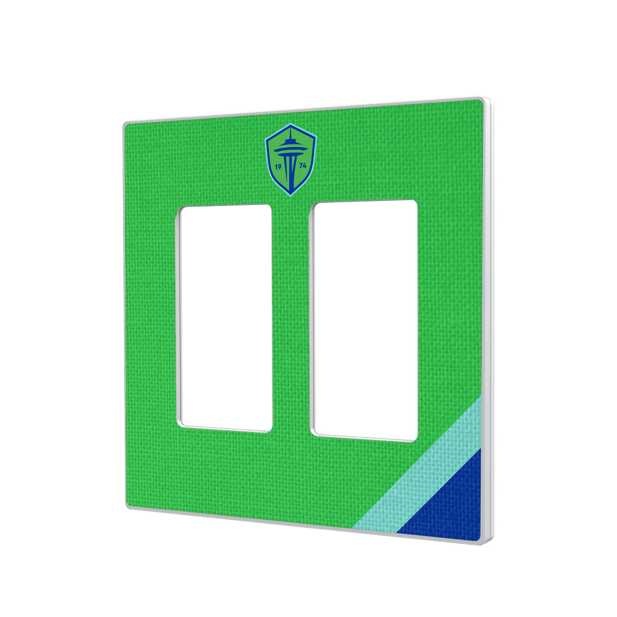 Seattle Sounders FC Diagonal Stripe Hidden-Screw Light Switch Plate 4