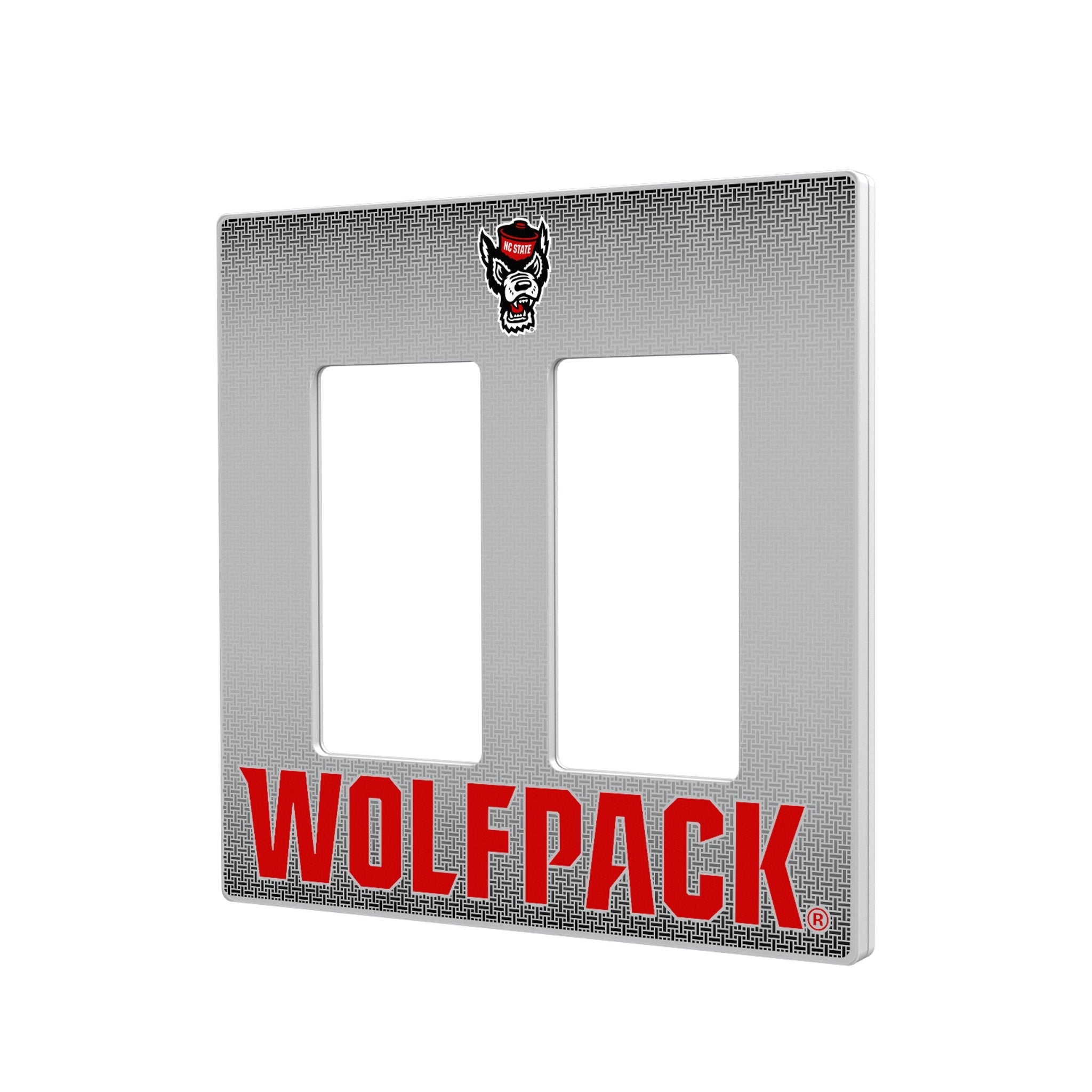 North Carolina State University Wolfpack Linen Hidden-Screw Light Switch Plate 4