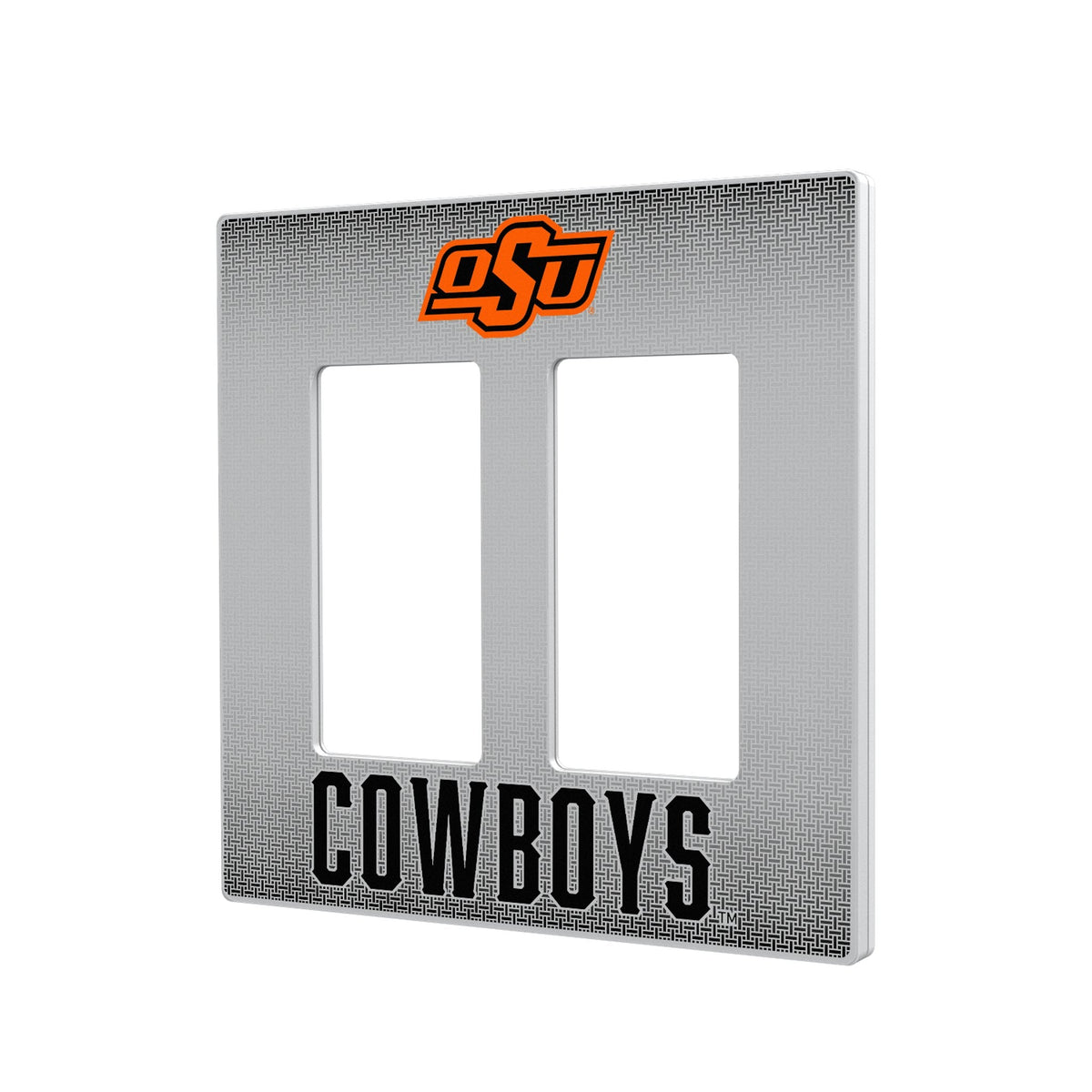 Oklahoma State University Cowboys Linen Hidden-Screw Light Switch Plate 4