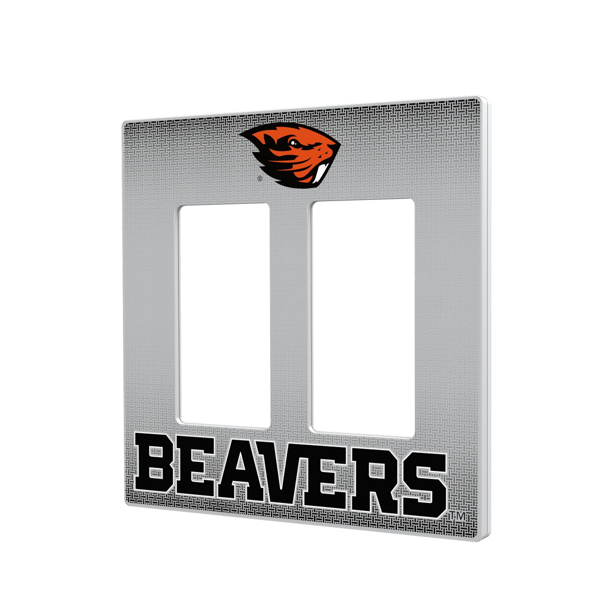 Oregon State University Beavers Linen Hidden-Screw Light Switch Plate 4