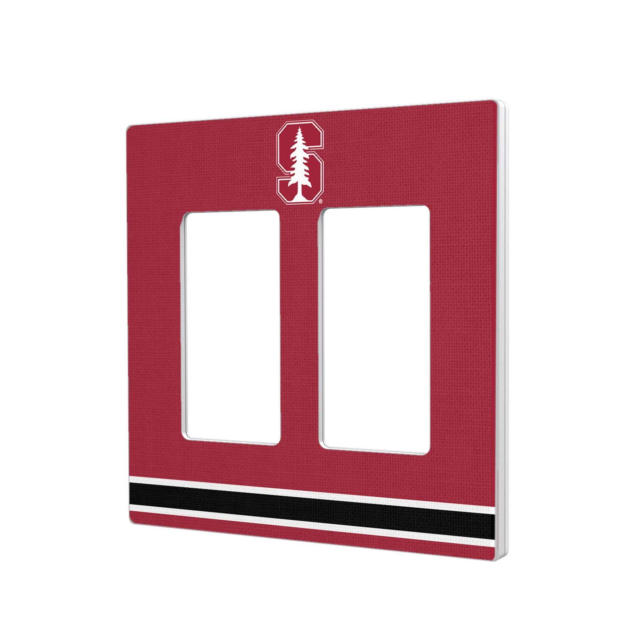 Stanford University Cardinal Stripe Hidden-Screw Light Switch Plate 4