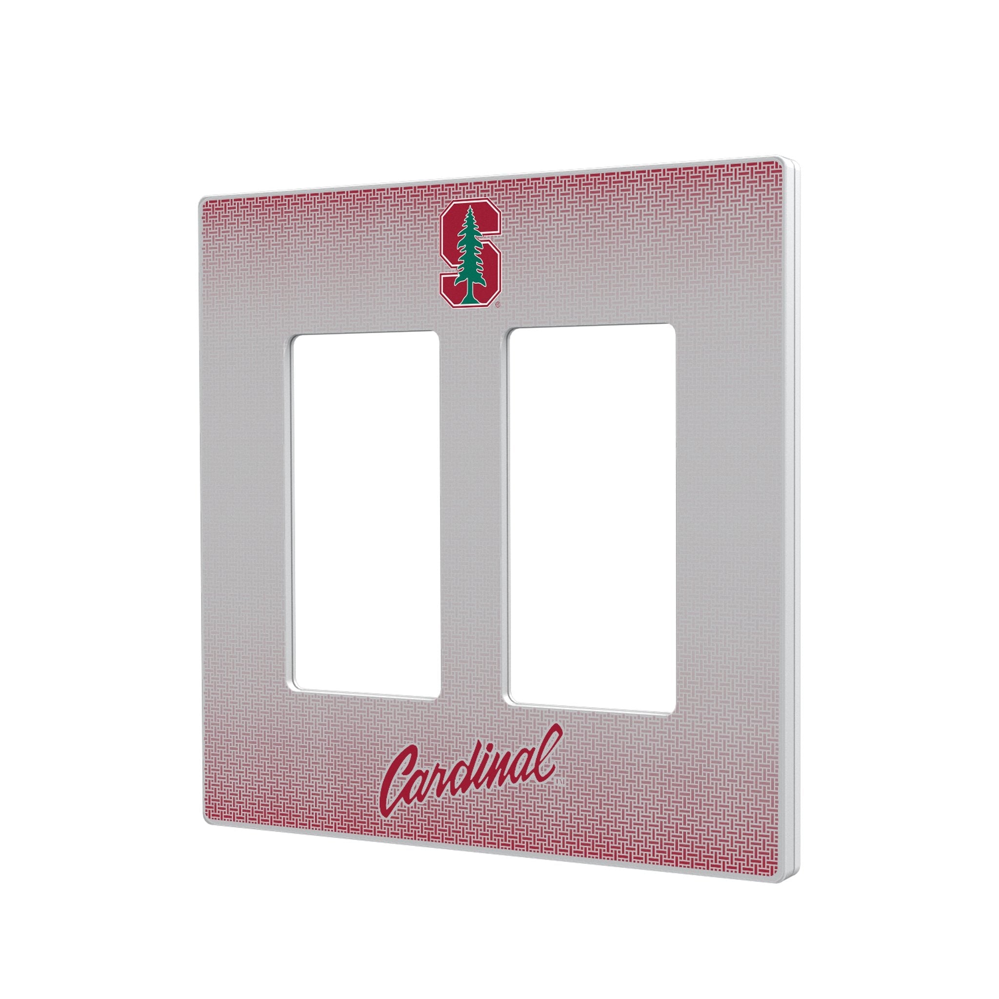 Stanford University Cardinal Linen Hidden-Screw Light Switch Plate 4