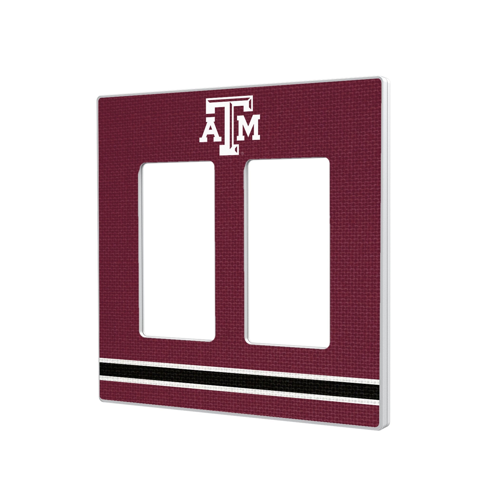 Texas A&M University Aggies Stripe Hidden-Screw Light Switch Plate 4