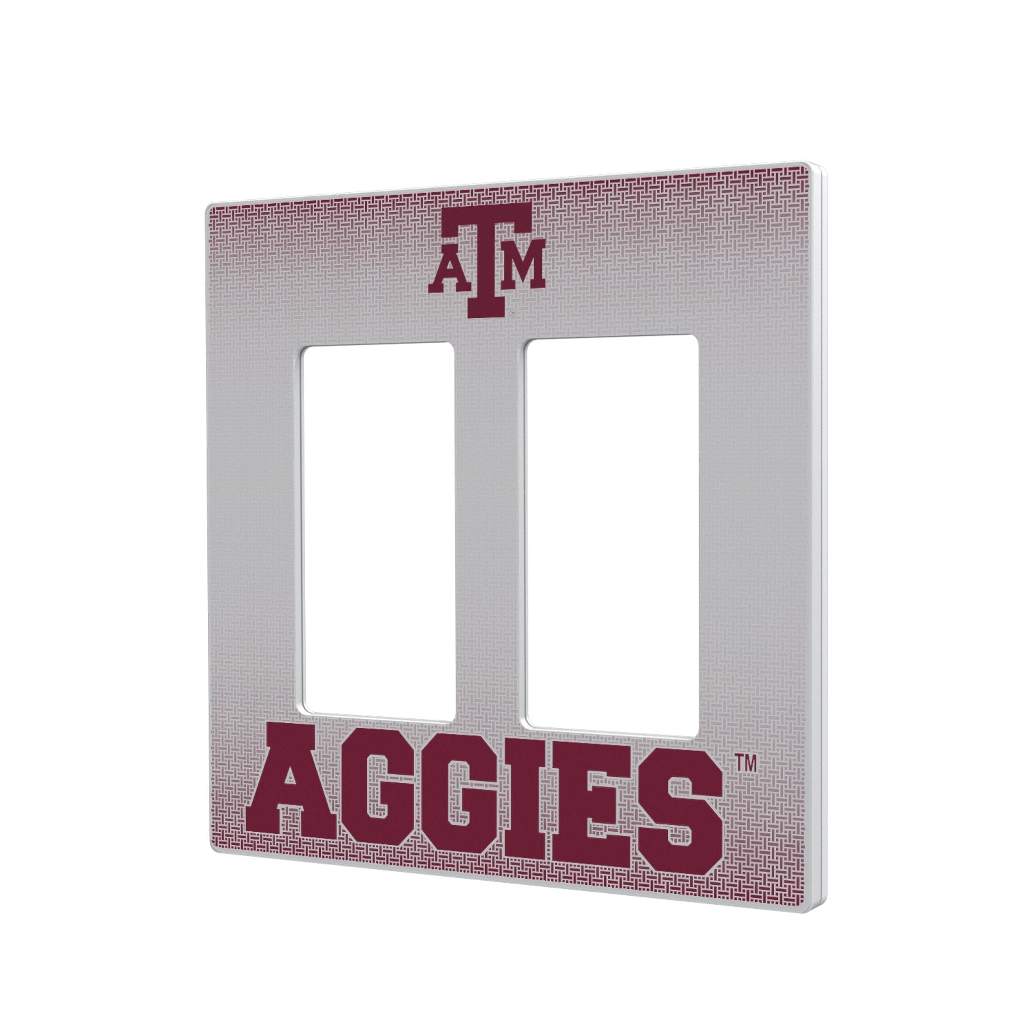 Texas A&M University Aggies Linen Hidden-Screw Light Switch Plate 3